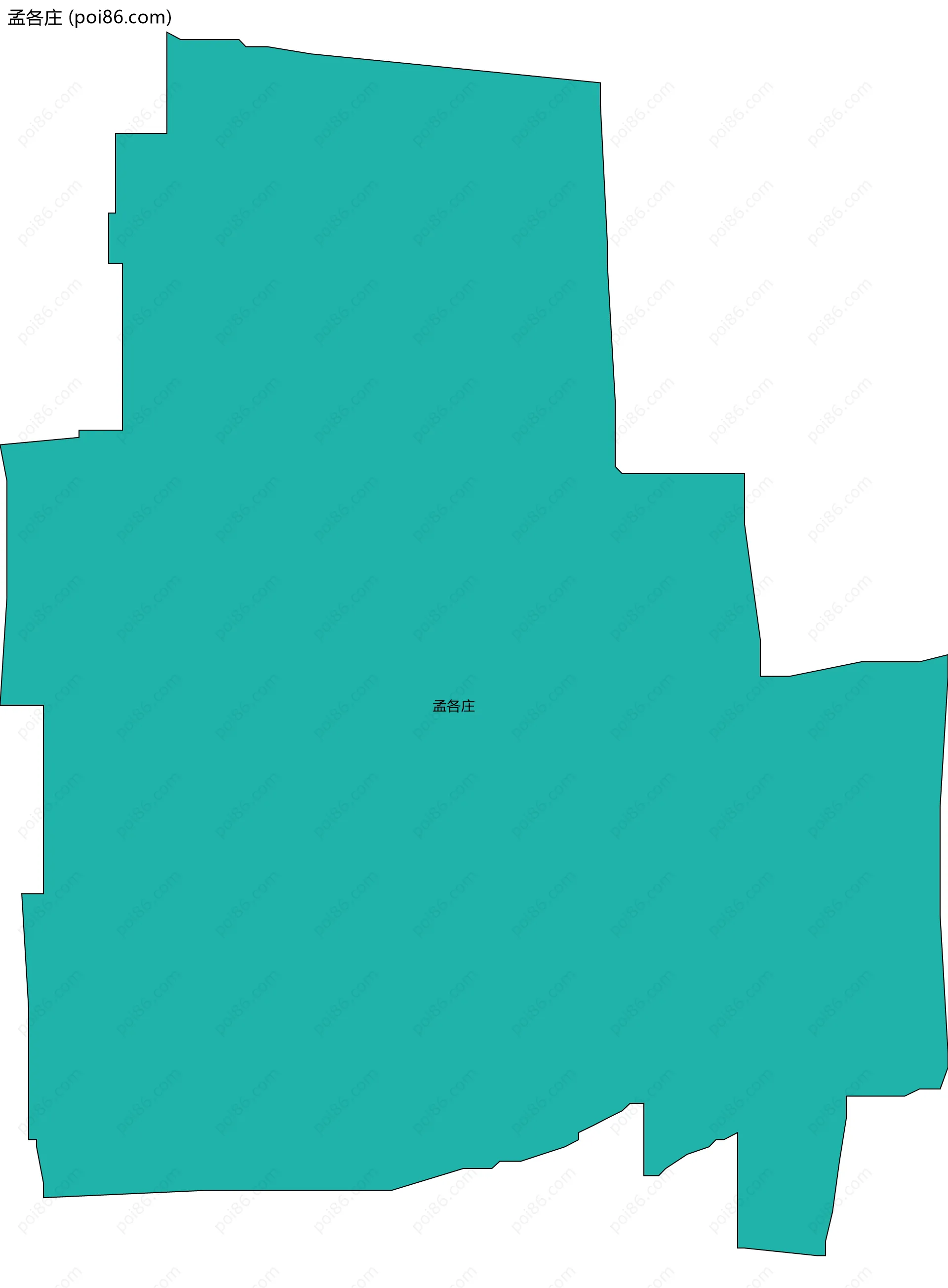 孟各庄边界地图