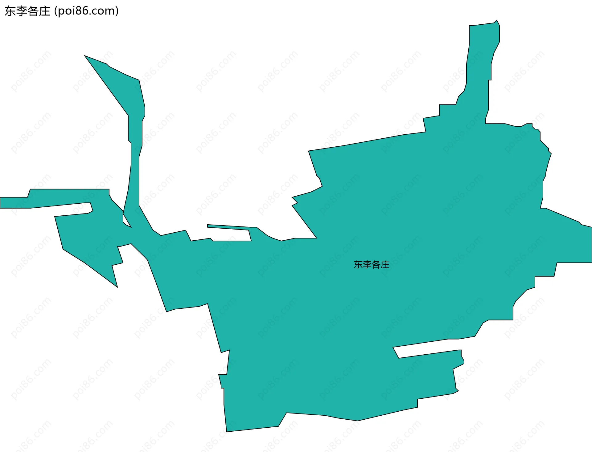 东李各庄边界地图