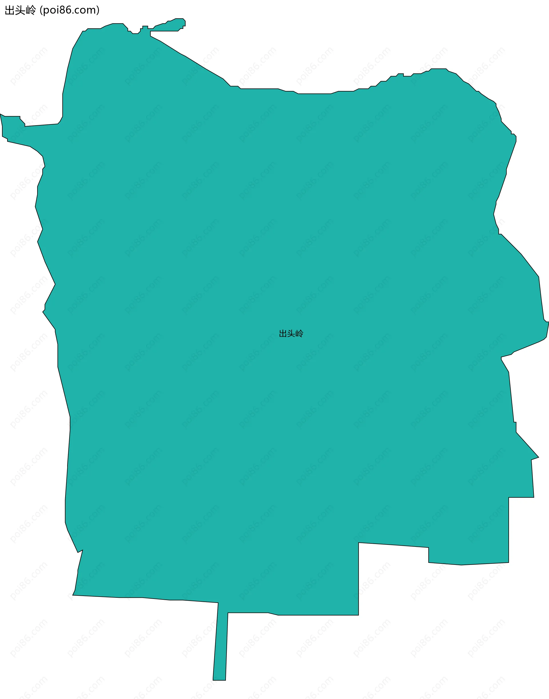 出头岭边界地图