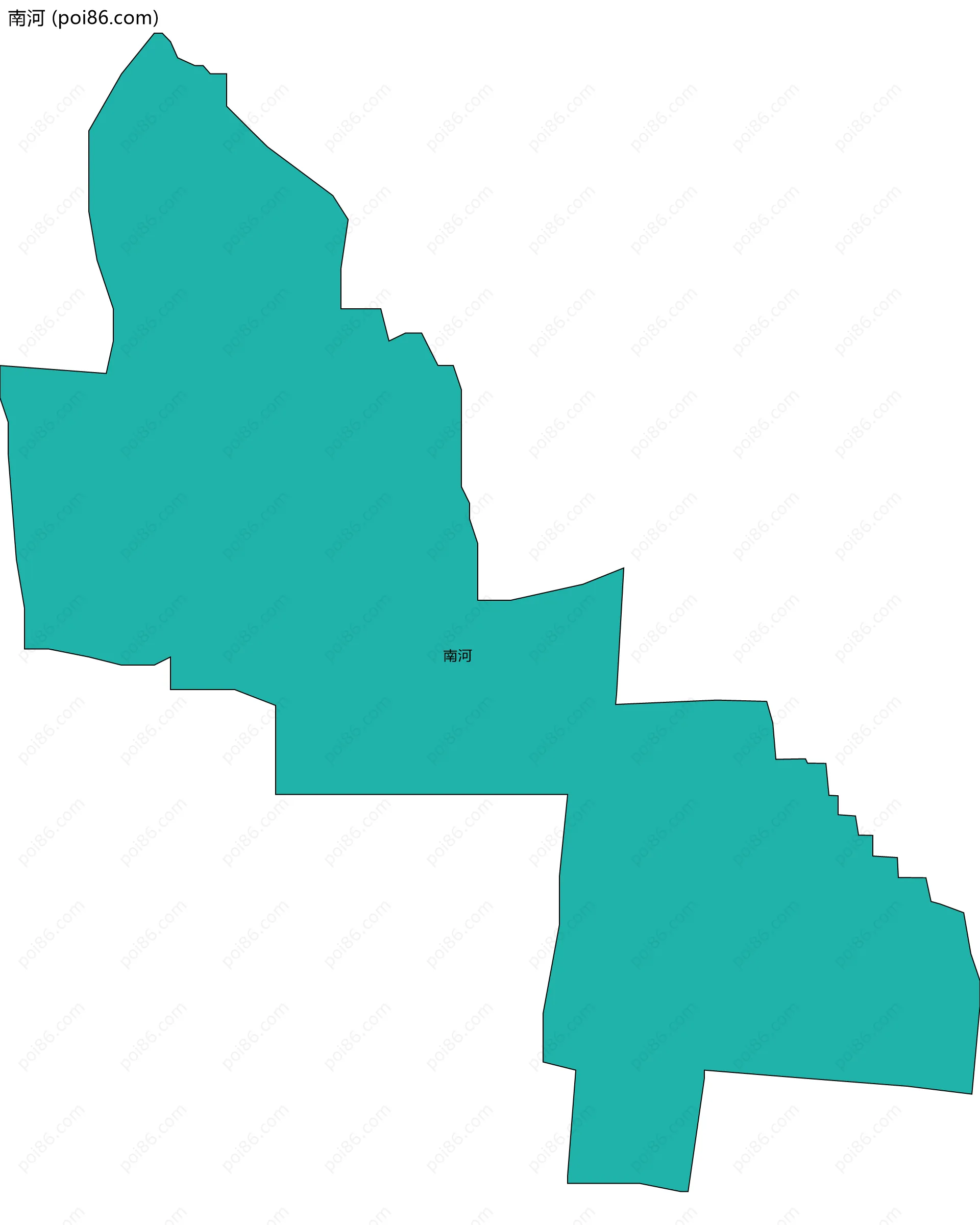 南河边界地图