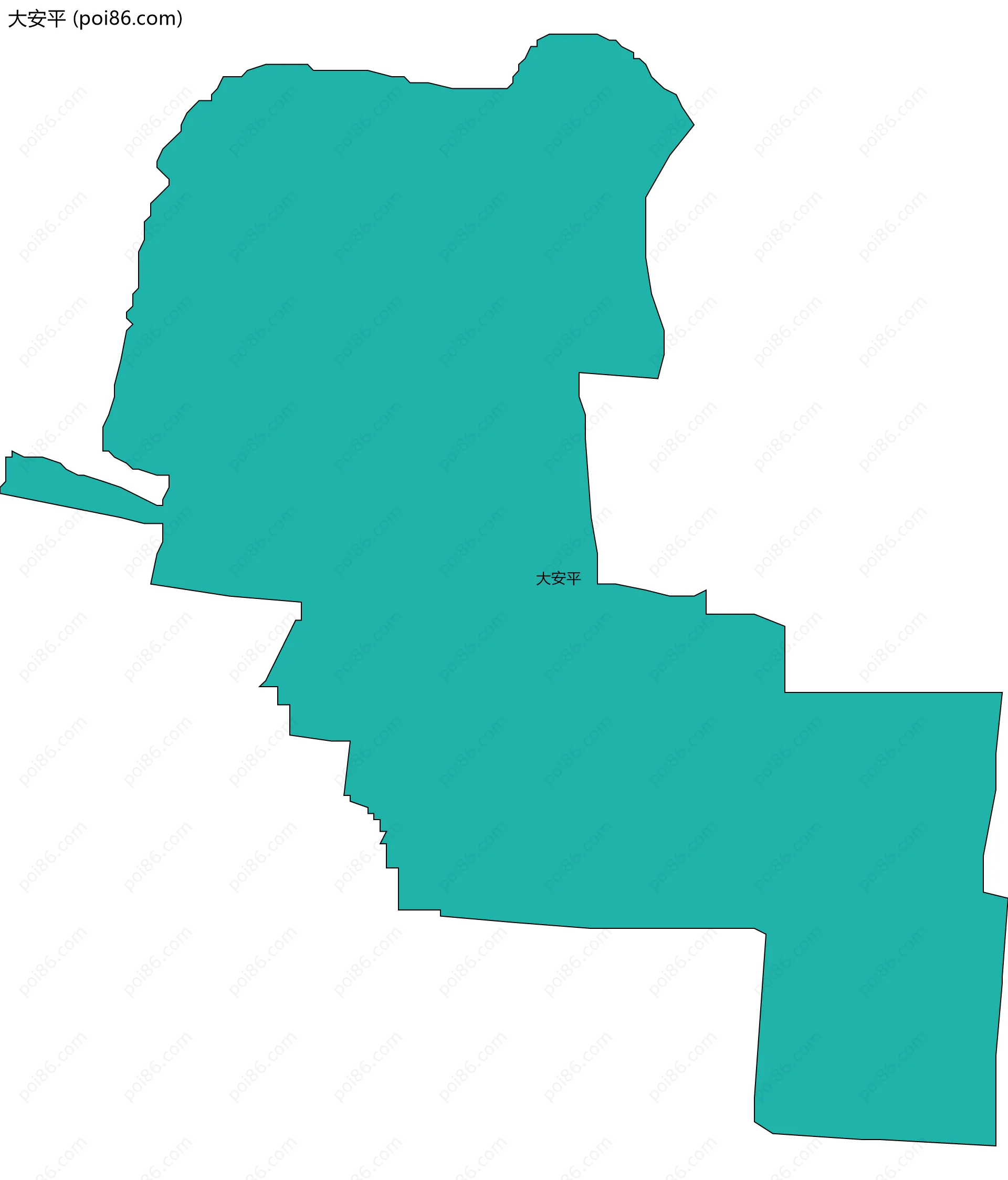 大安平边界地图