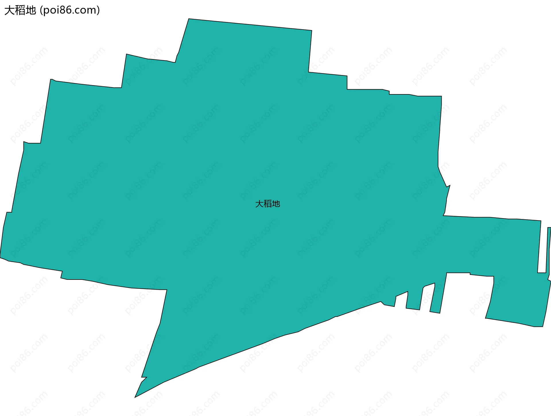 大稻地边界地图