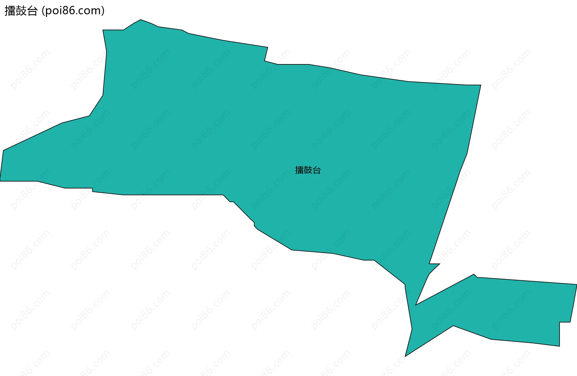 擂鼓台边界地图