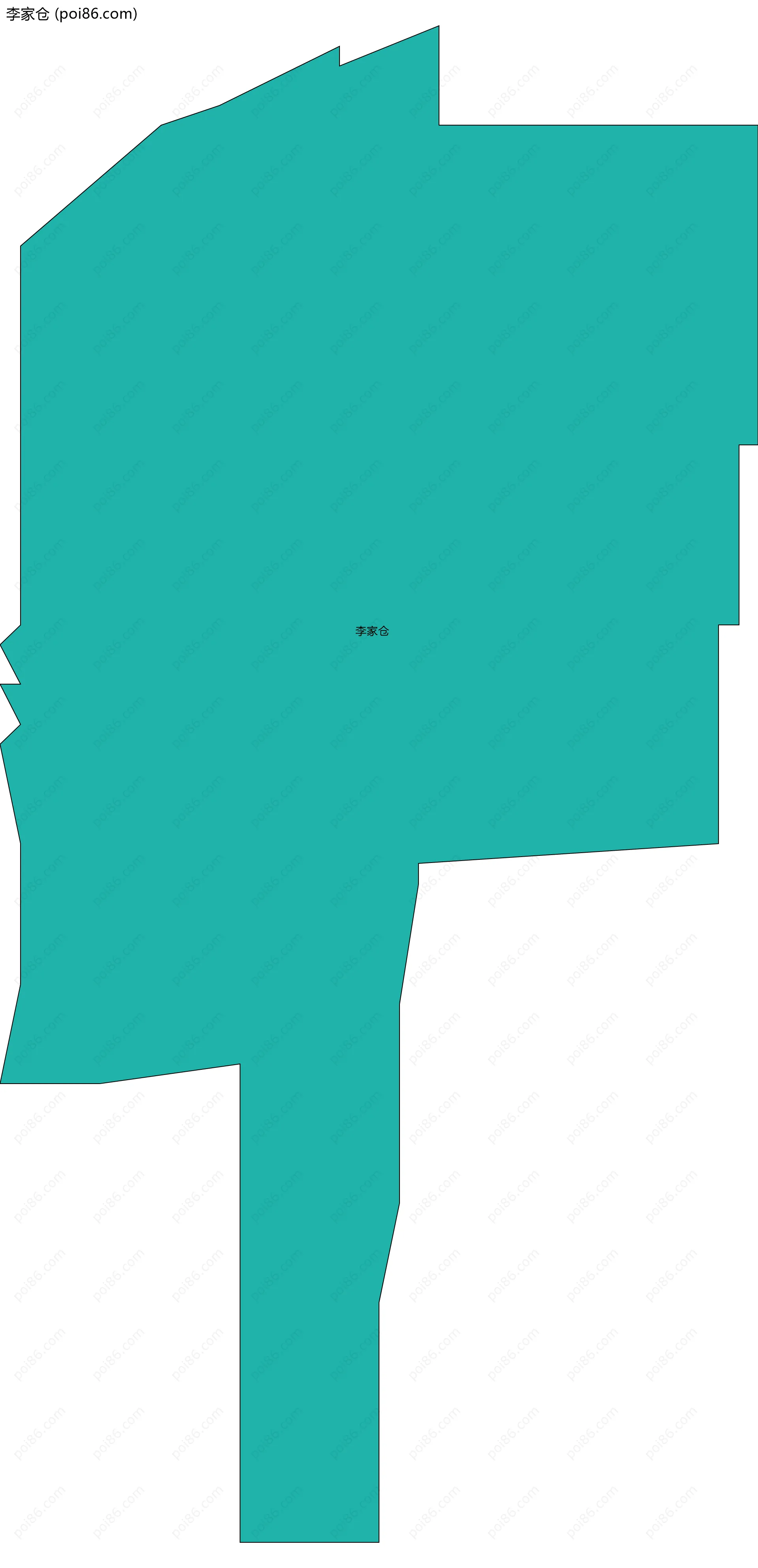 李家仓边界地图