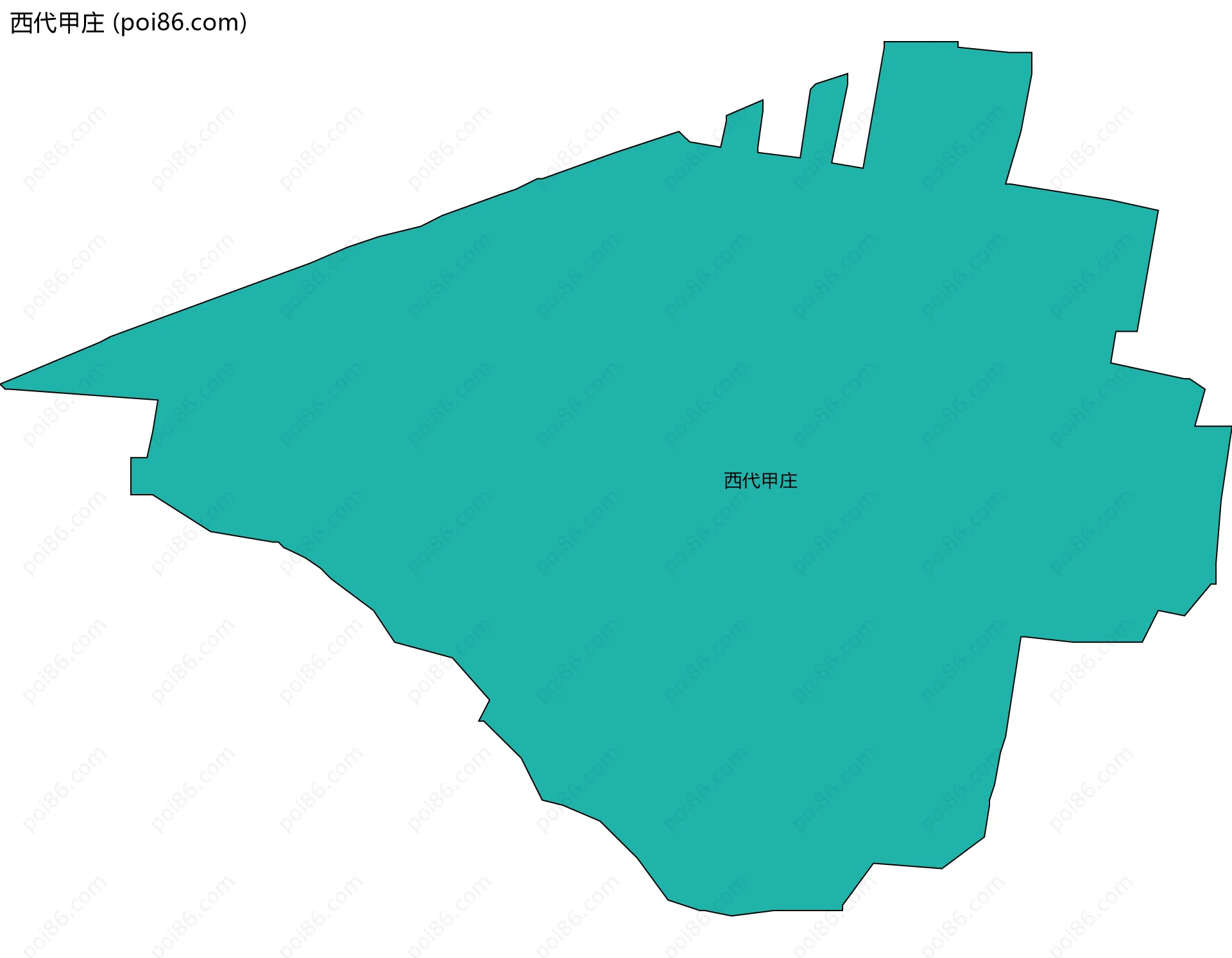 西代甲庄边界地图