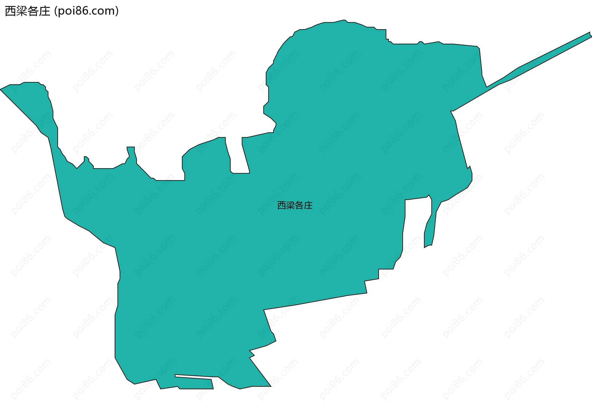 西梁各庄边界地图