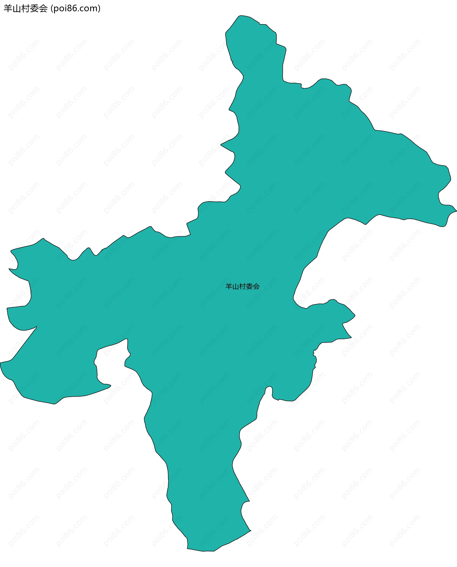 羊山村委会边界地图