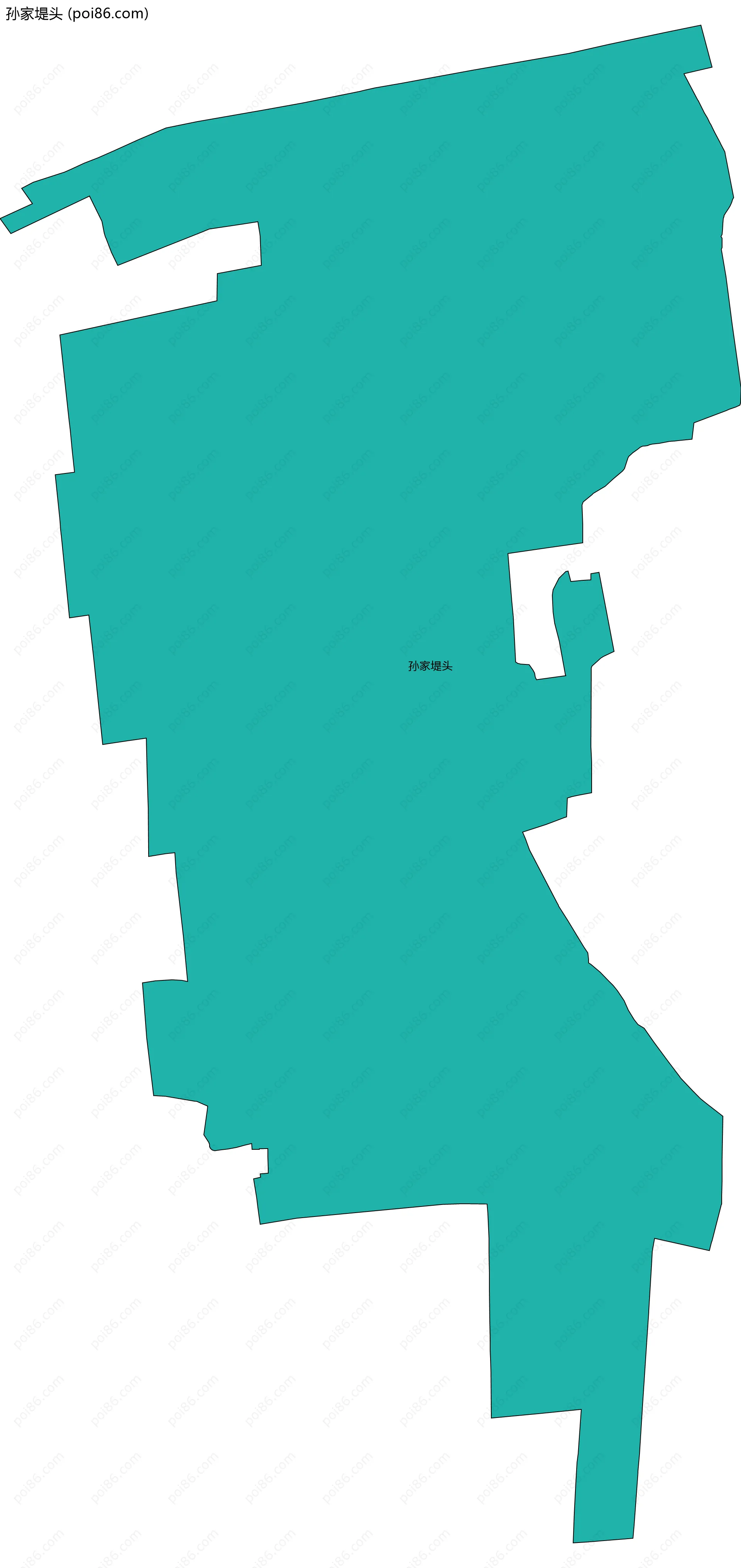 孙家堤头边界地图