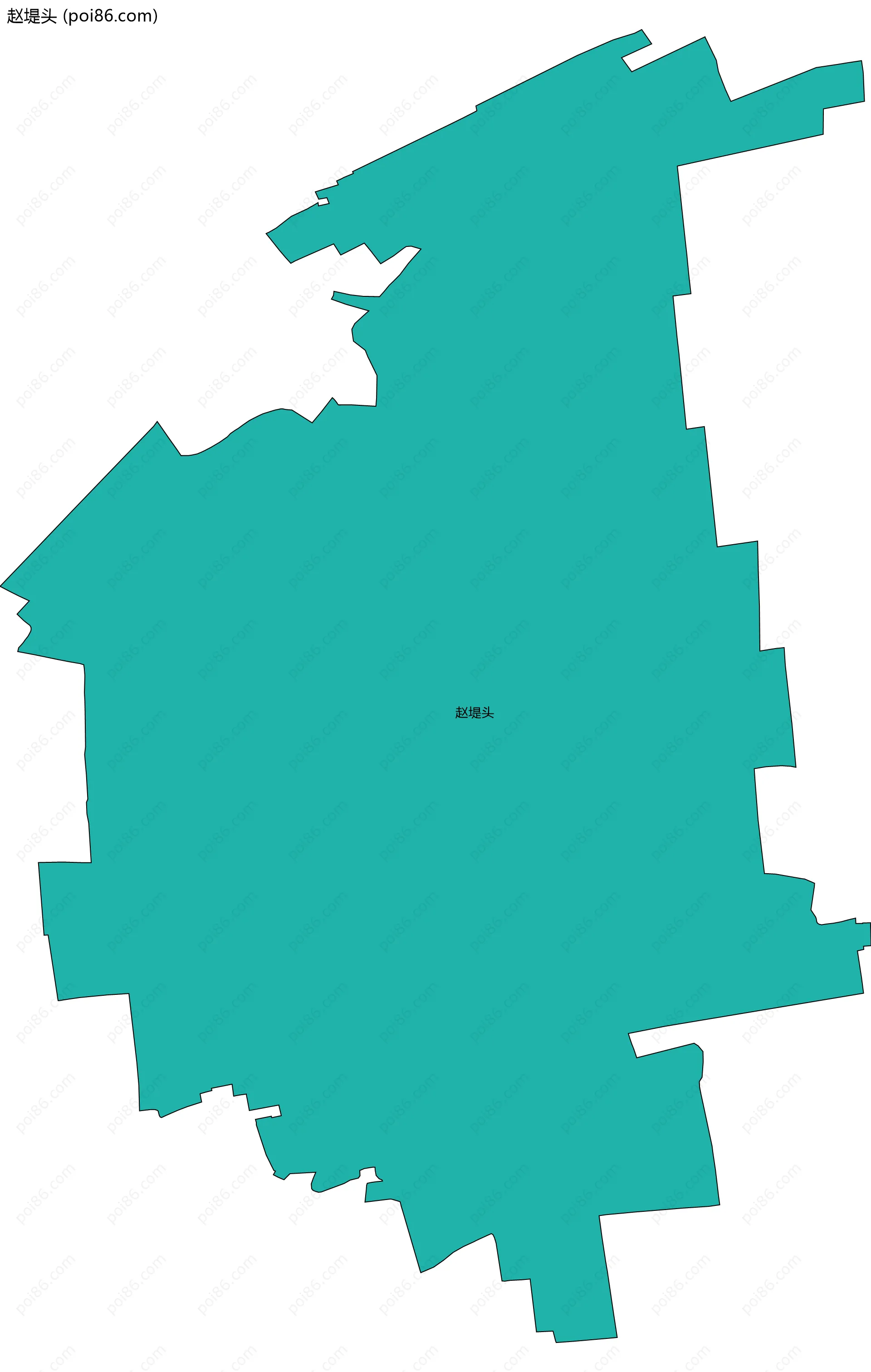 赵堤头边界地图