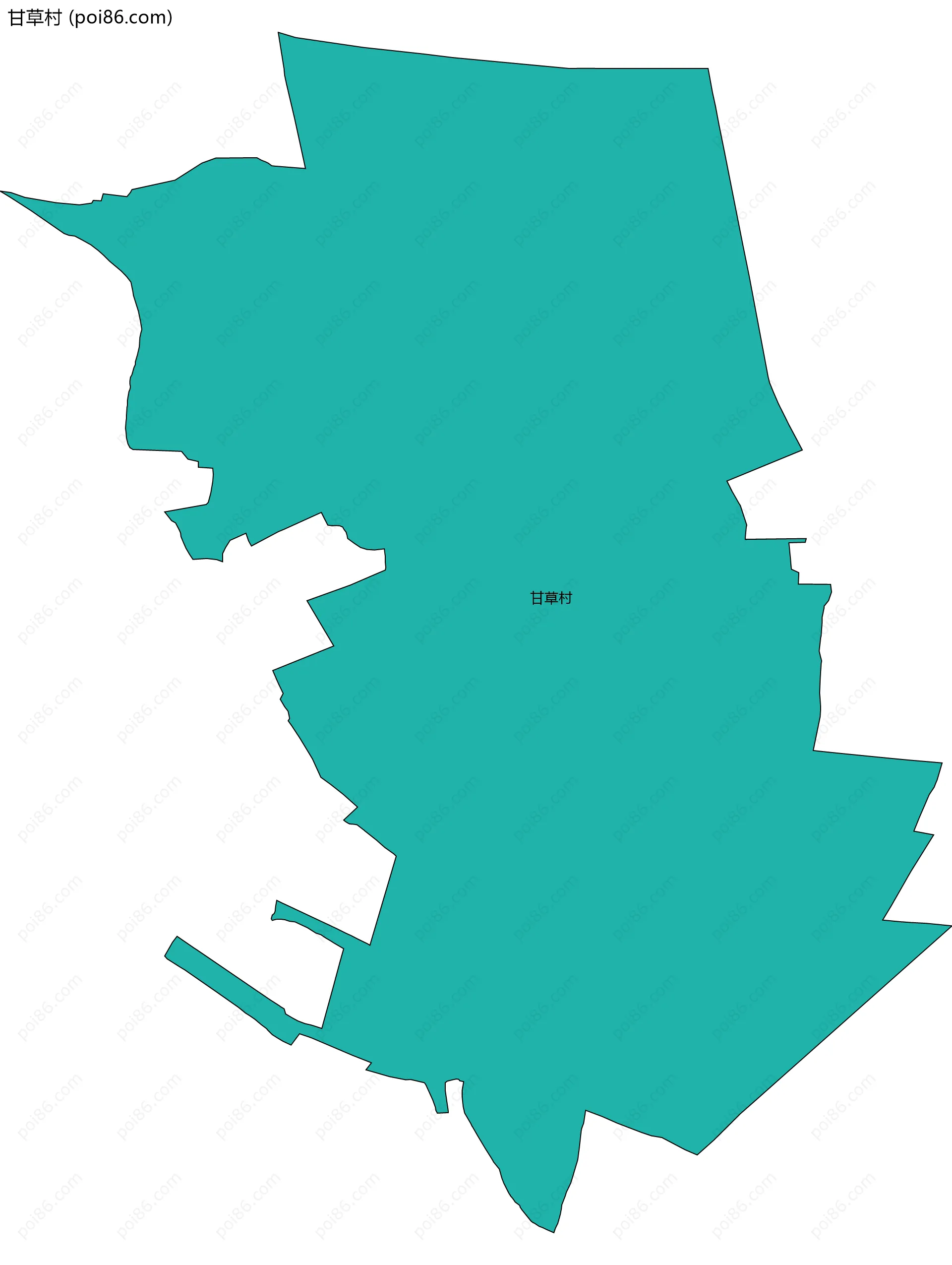 甘草村边界地图