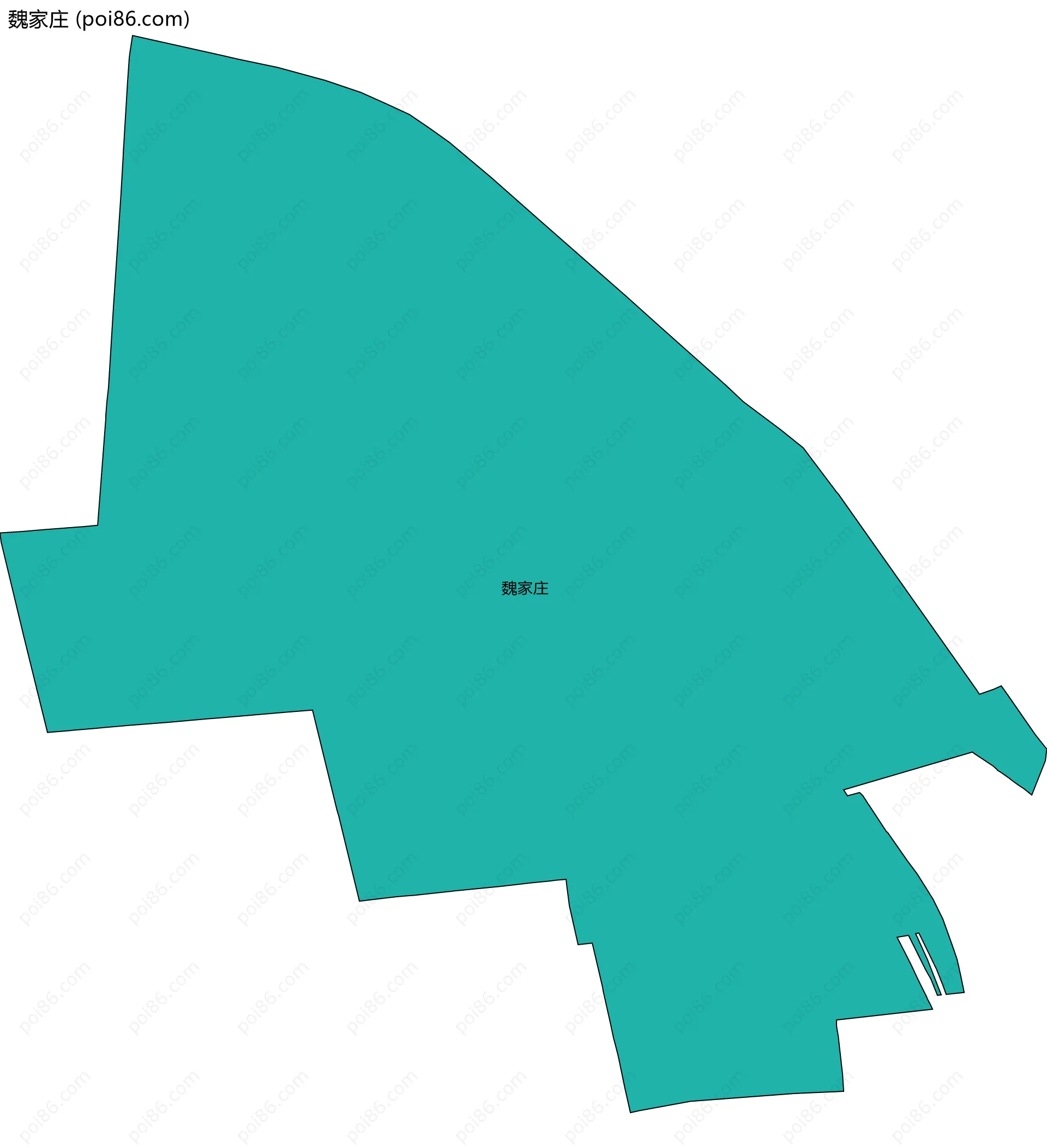 魏家庄边界地图