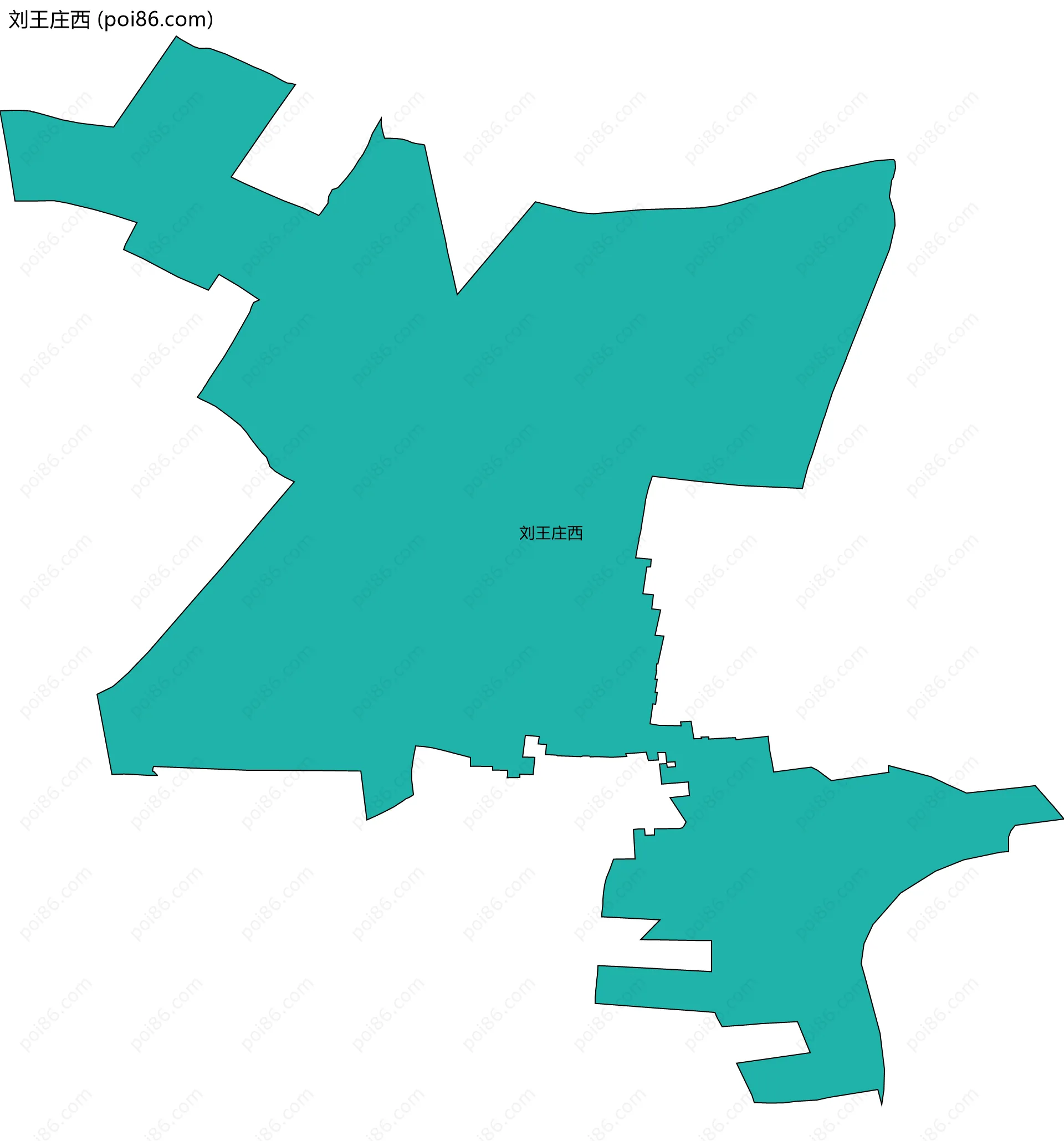 刘王庄西边界地图