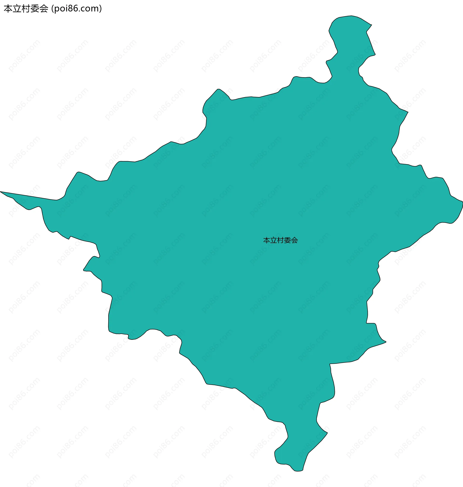 本立村委会边界地图