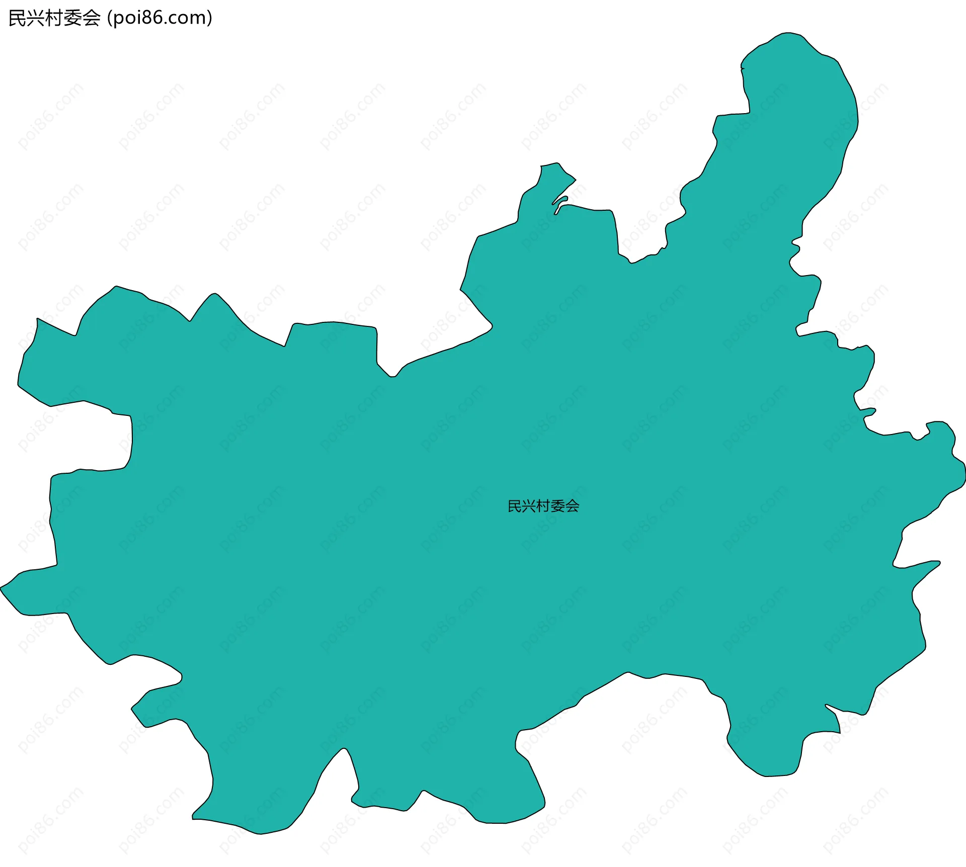 民兴村委会边界地图