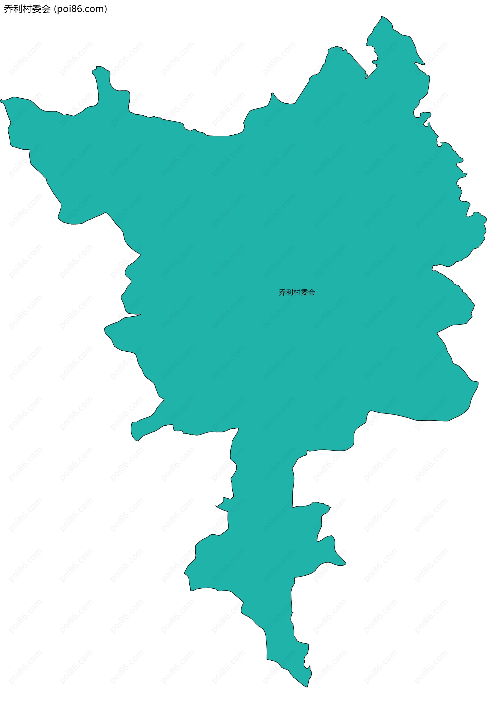 乔利村委会边界地图
