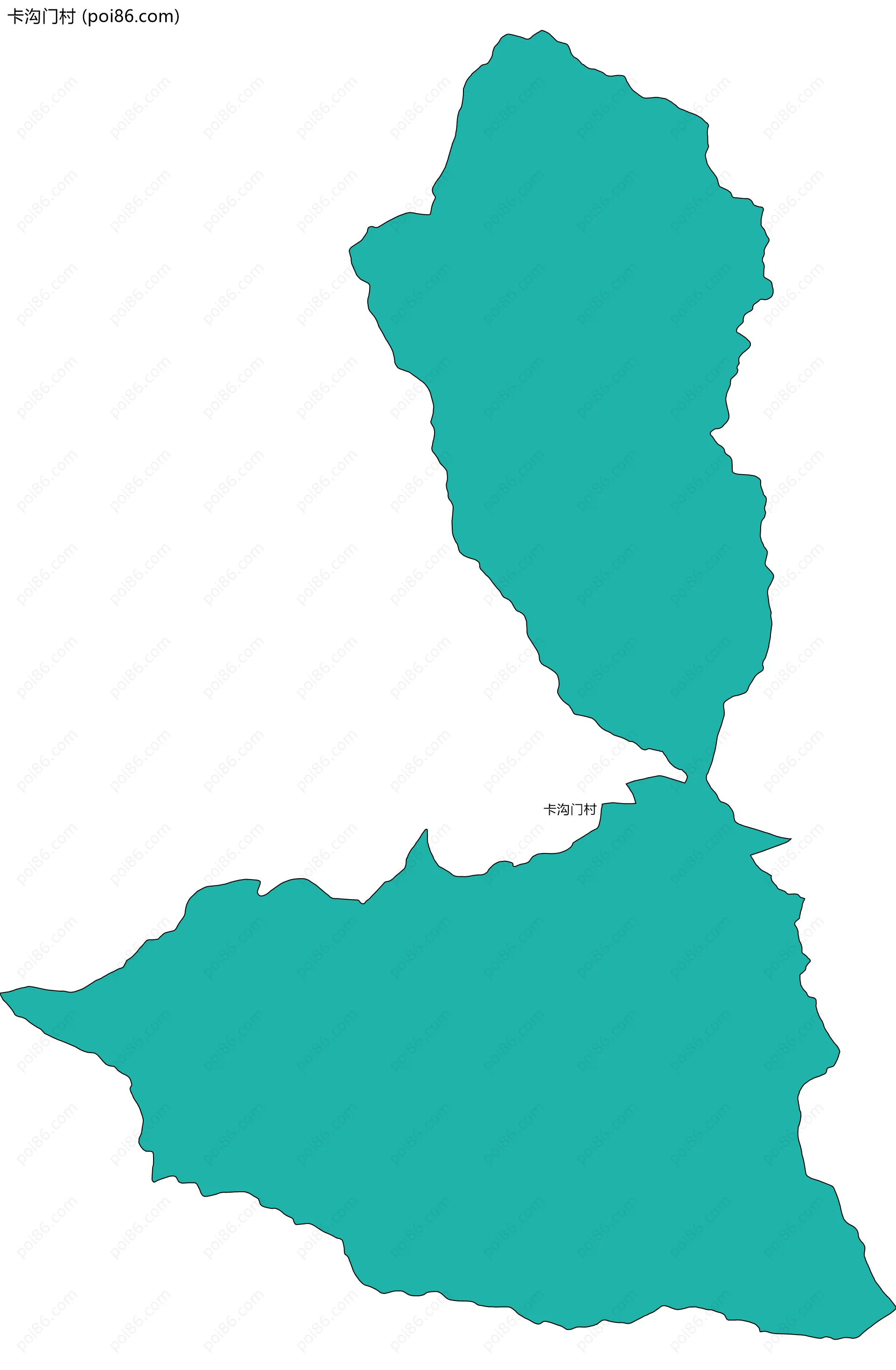 卡沟门村边界地图