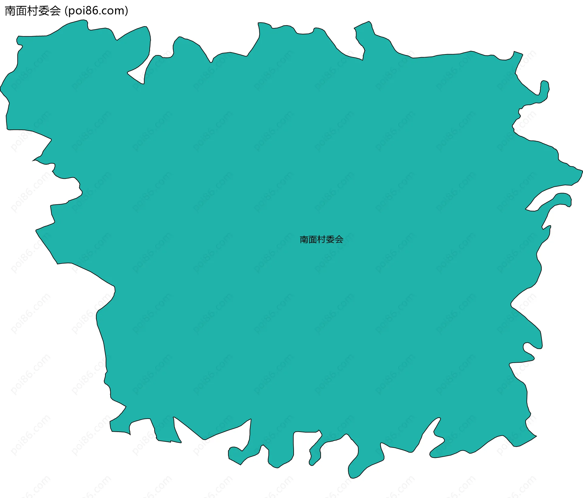 南面村委会边界地图