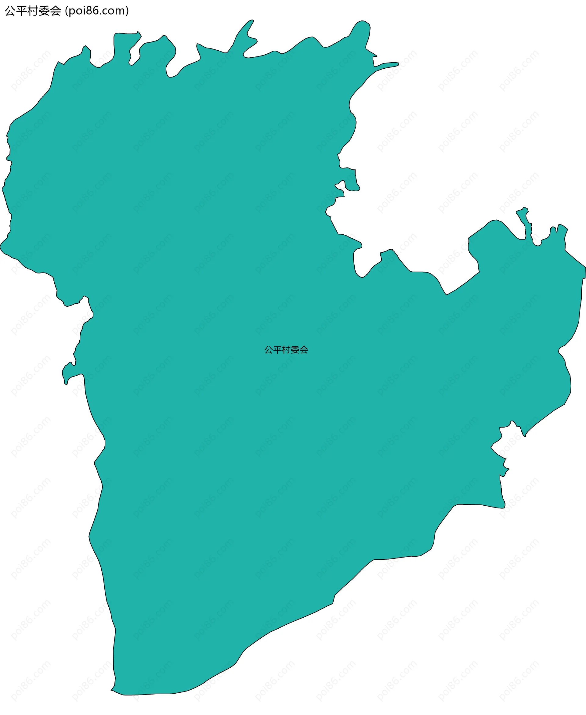 公平村委会边界地图