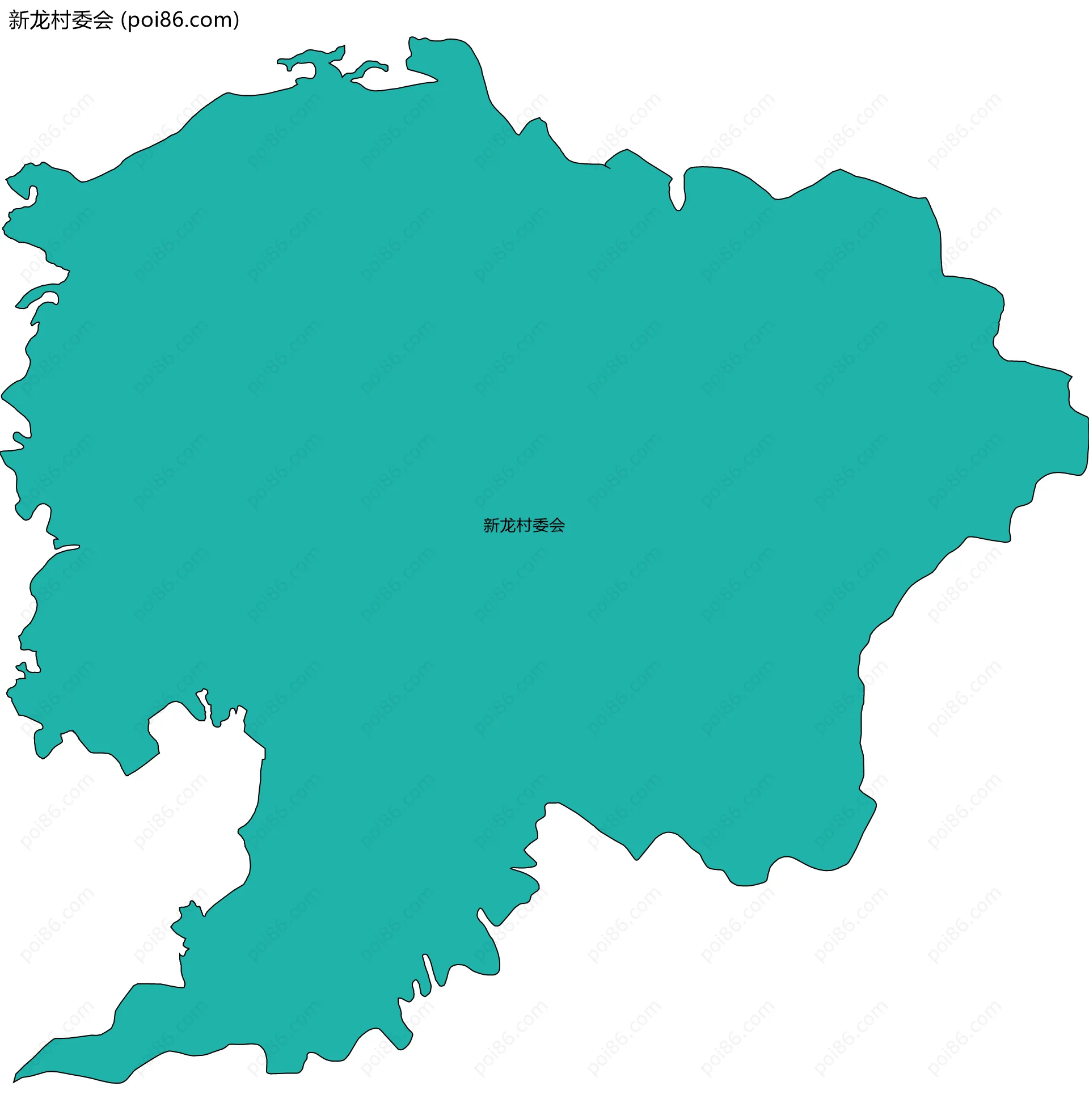 新龙村委会边界地图