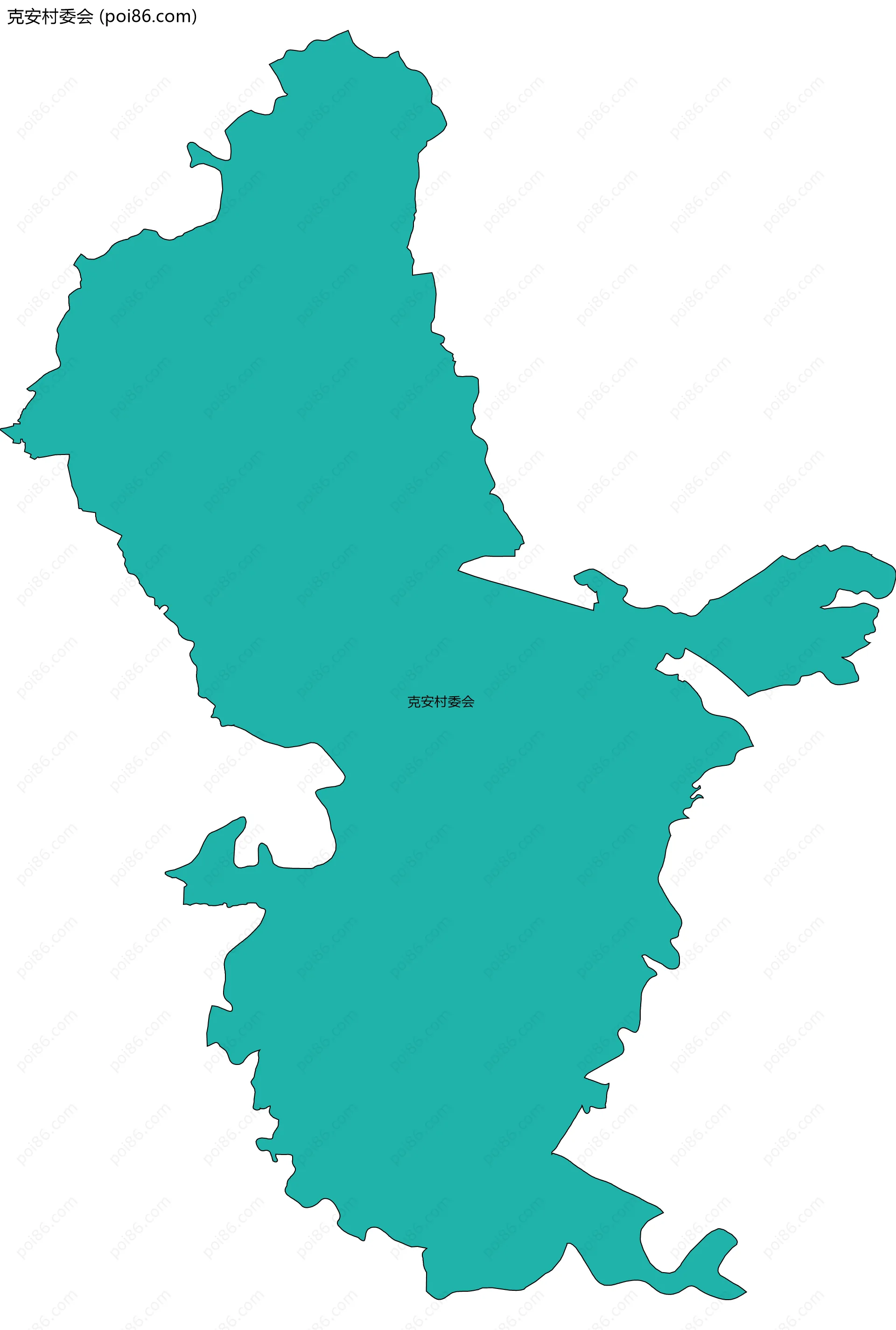 克安村委会边界地图