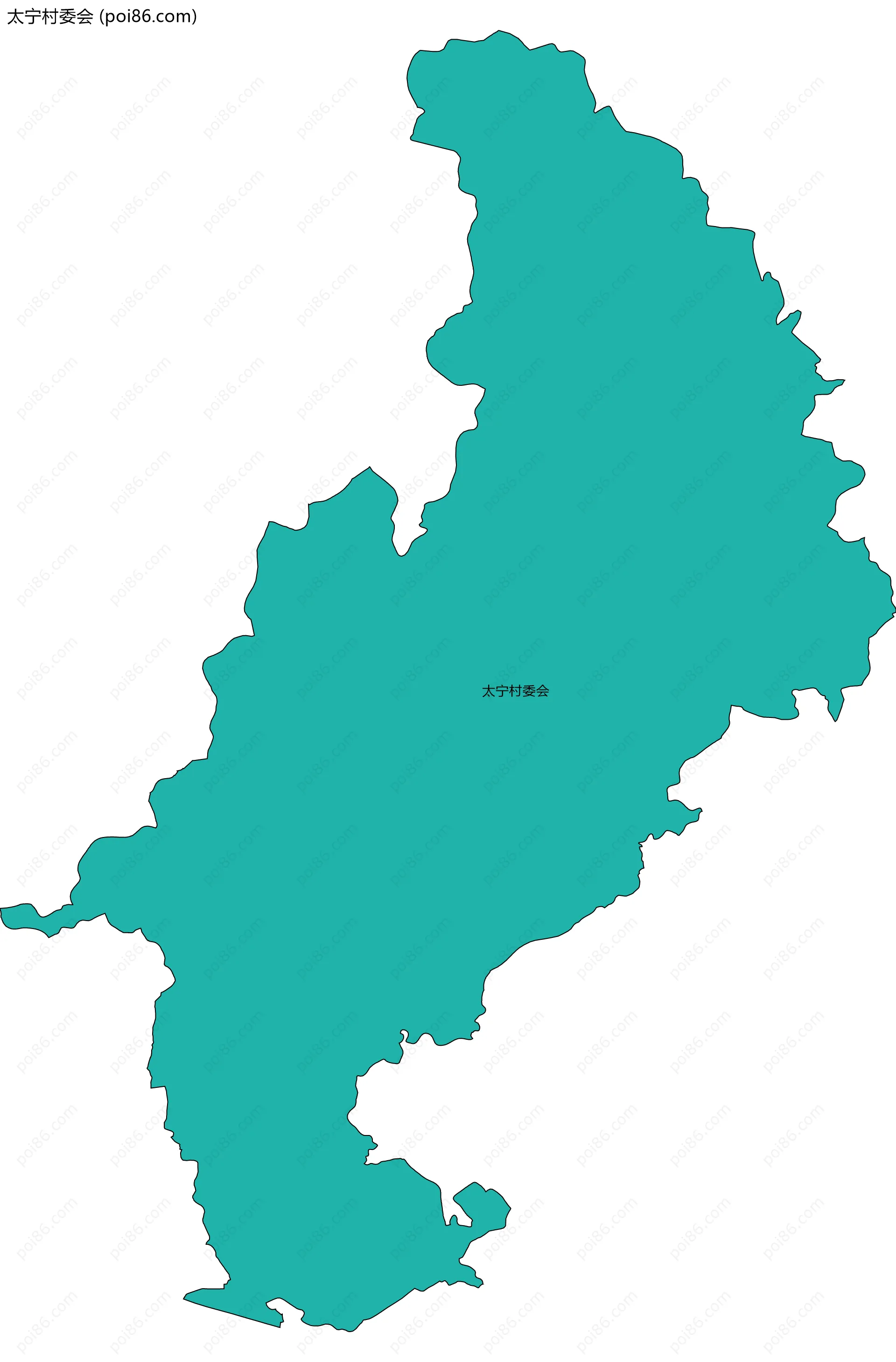 太宁村委会边界地图