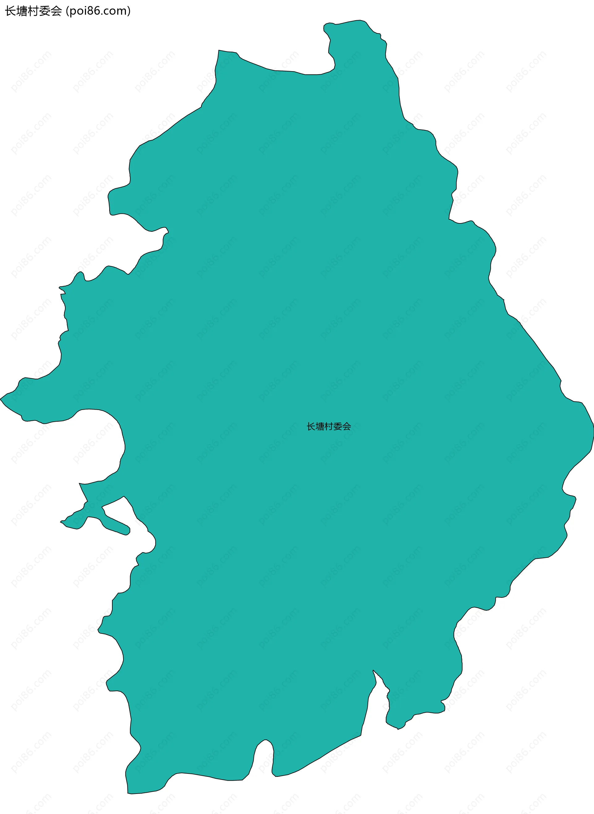 长塘村委会边界地图