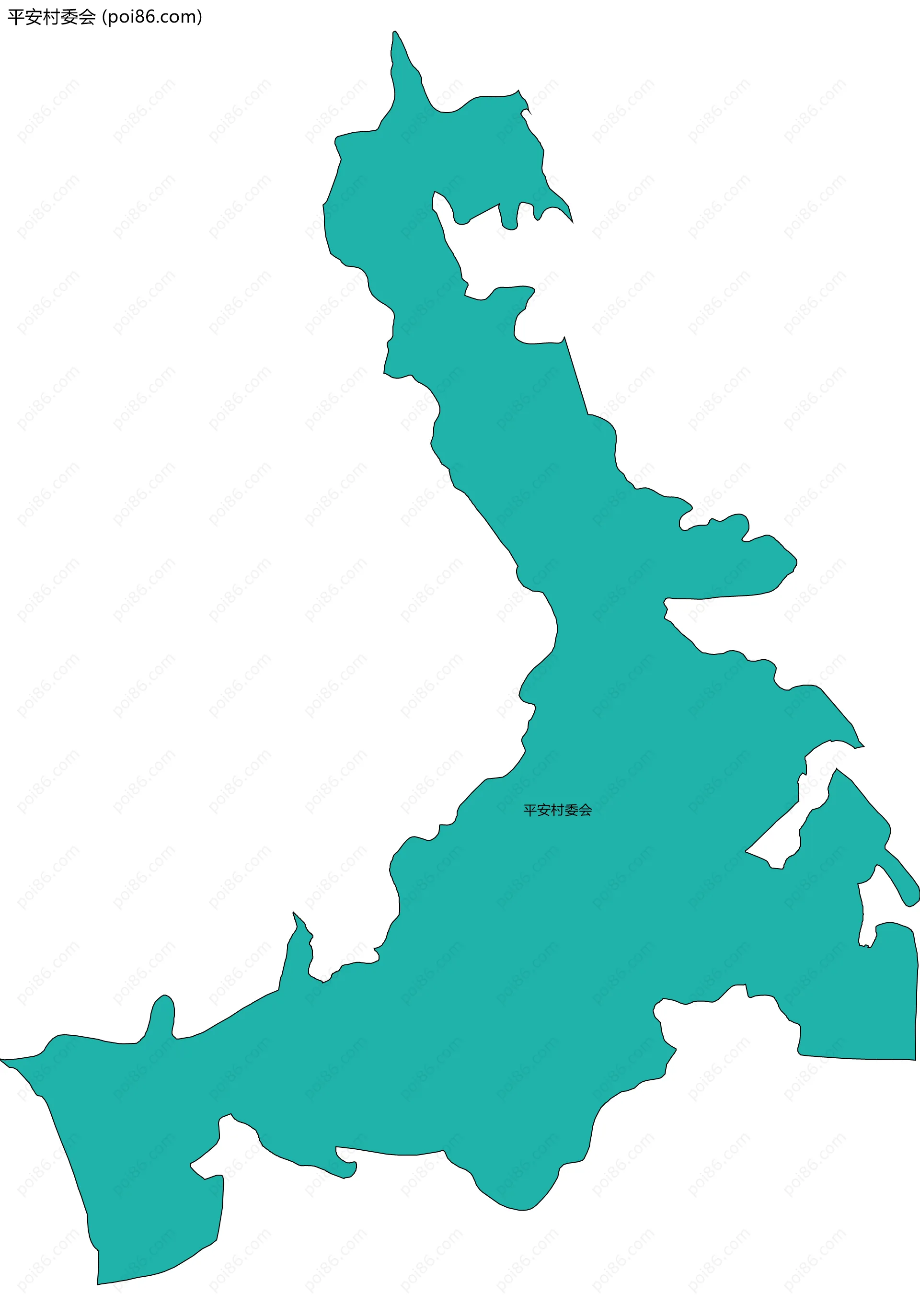 平安村委会边界地图
