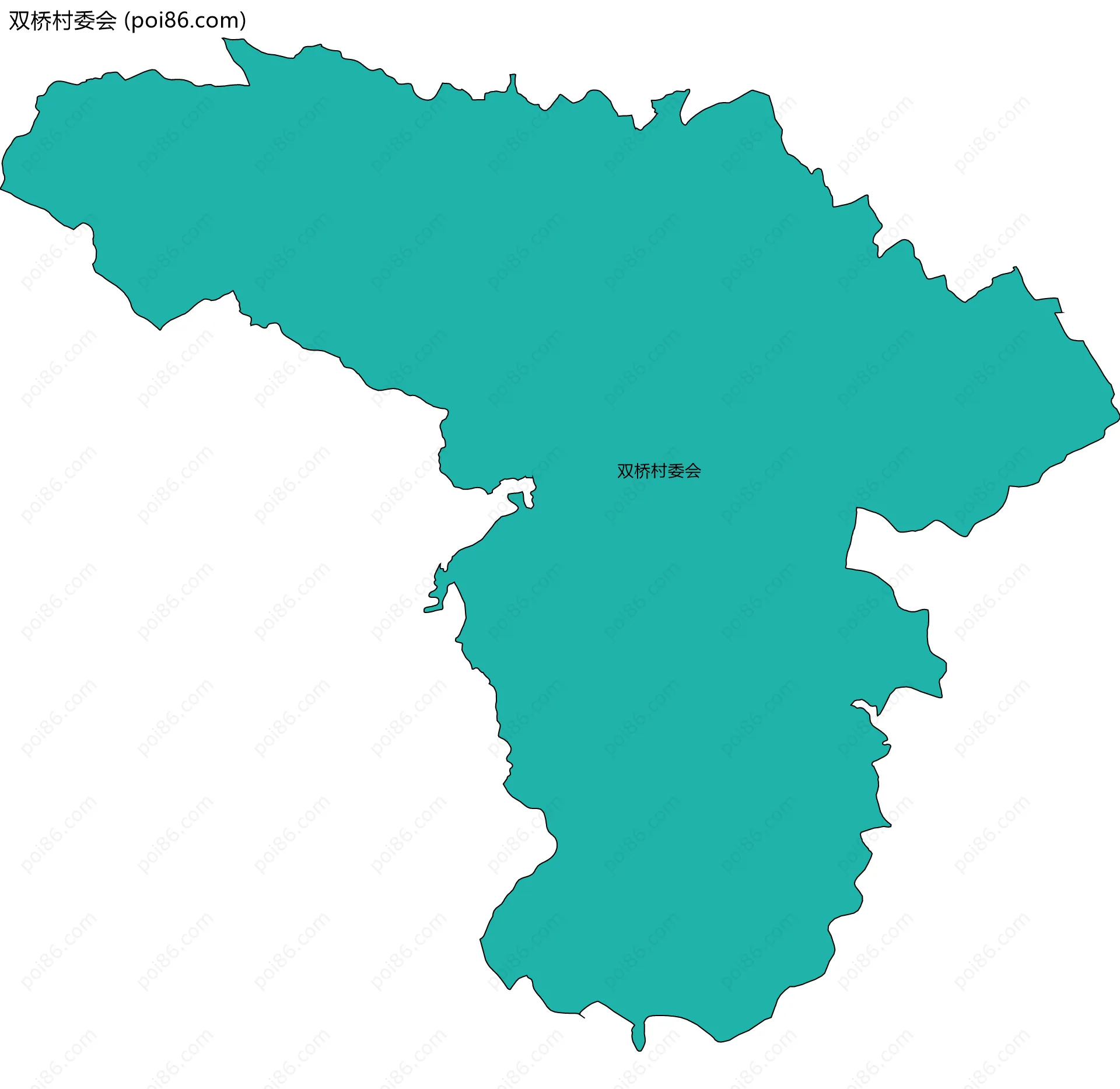 双桥村委会边界地图