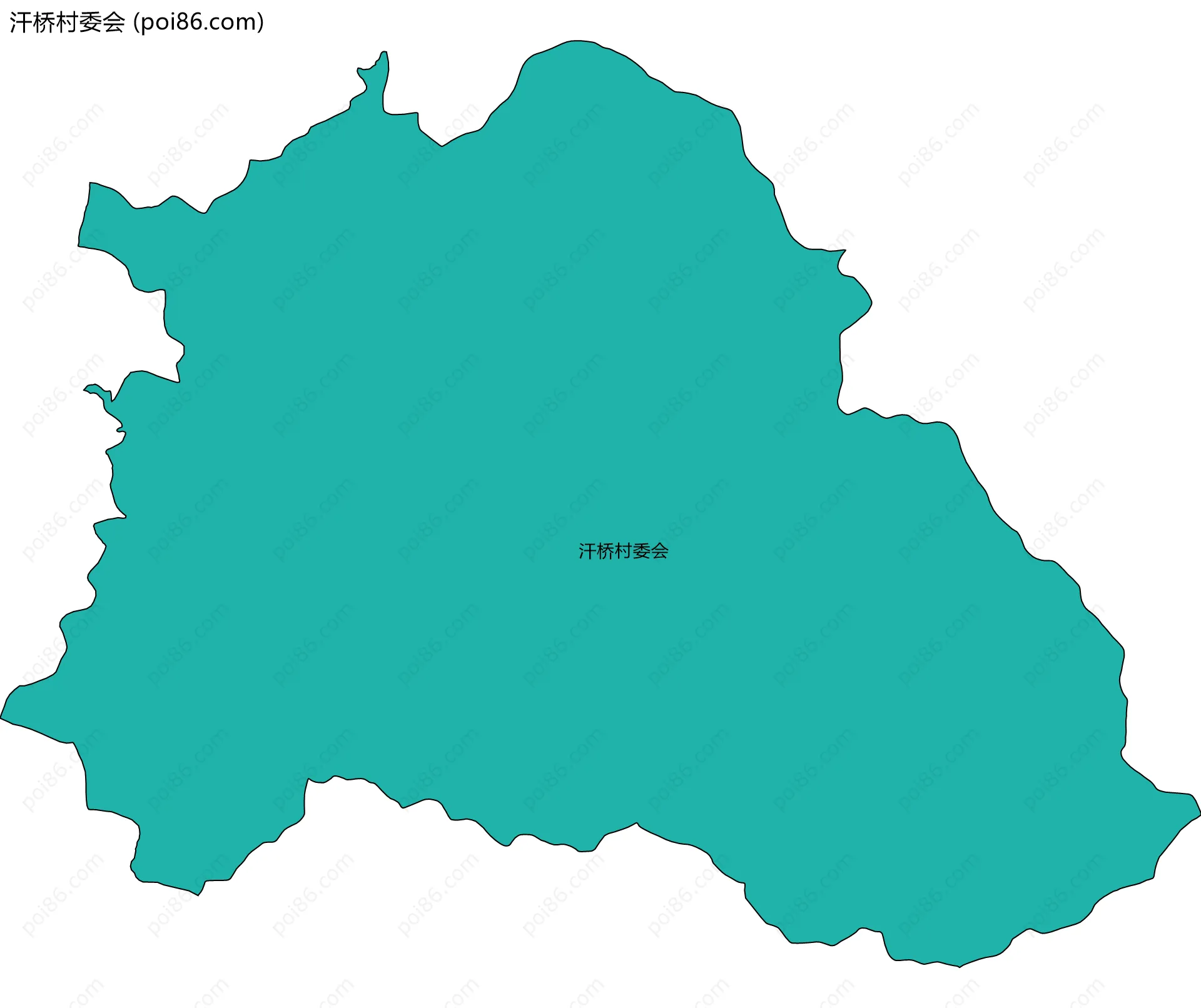 汗桥村委会边界地图