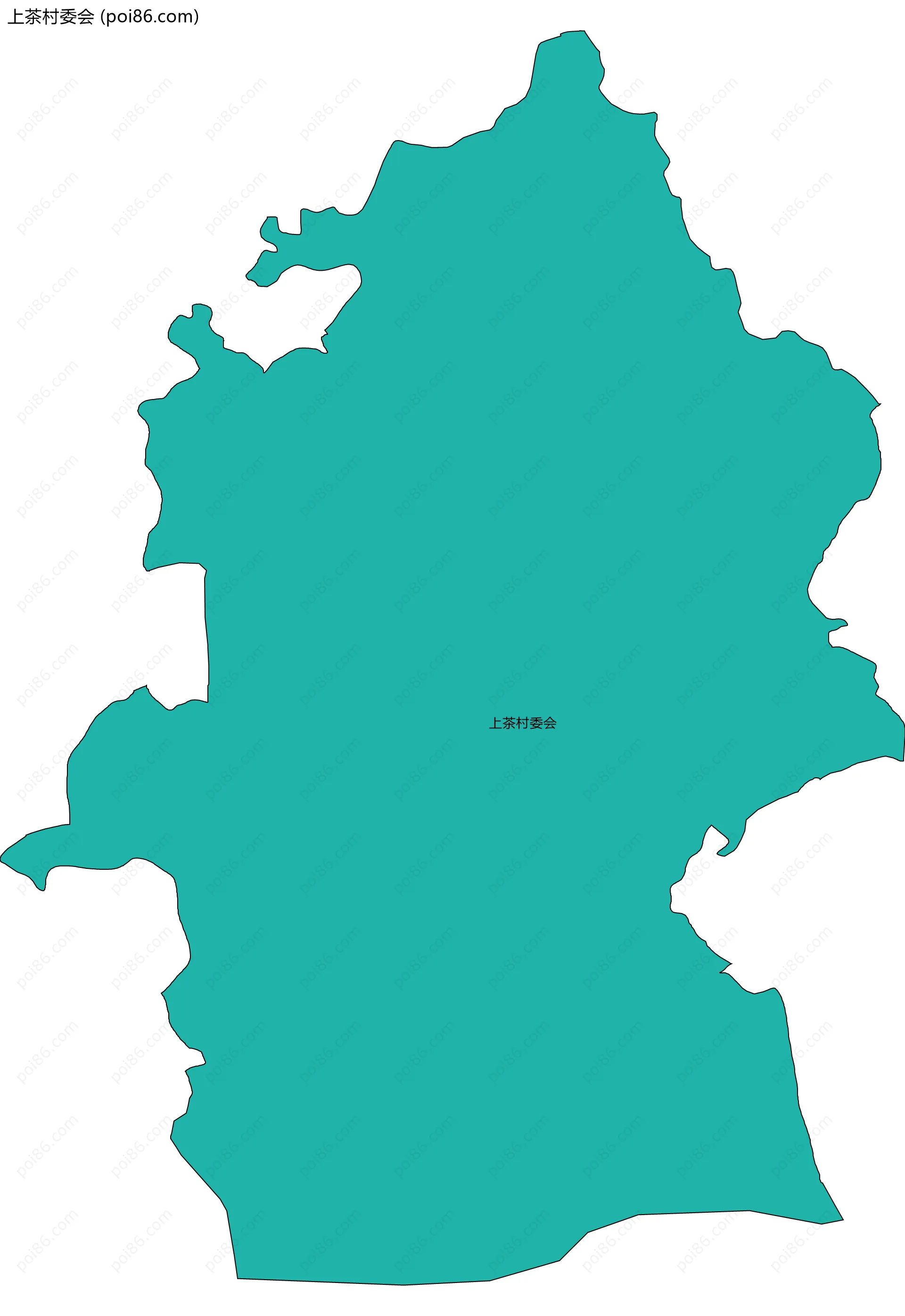上茶村委会边界地图