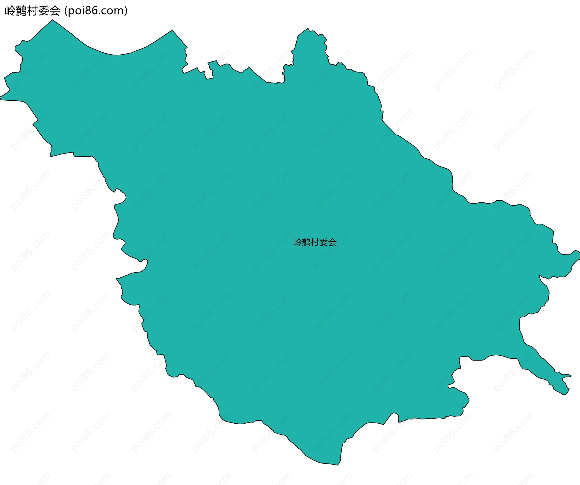 岭鹩村委会边界地图