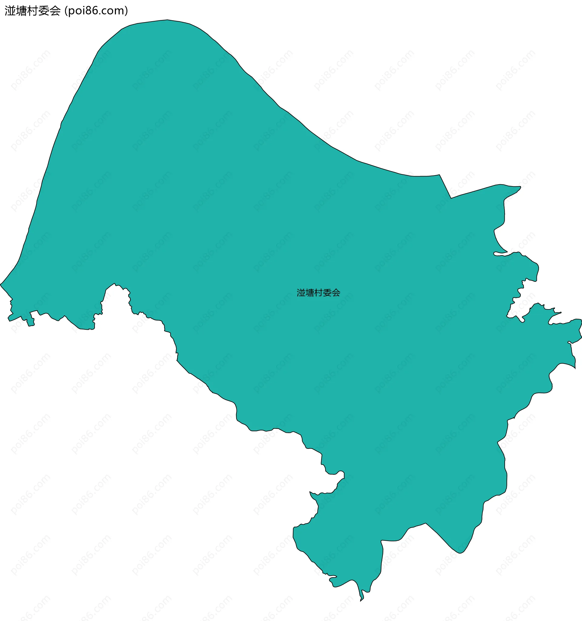 湴塘村委会边界地图