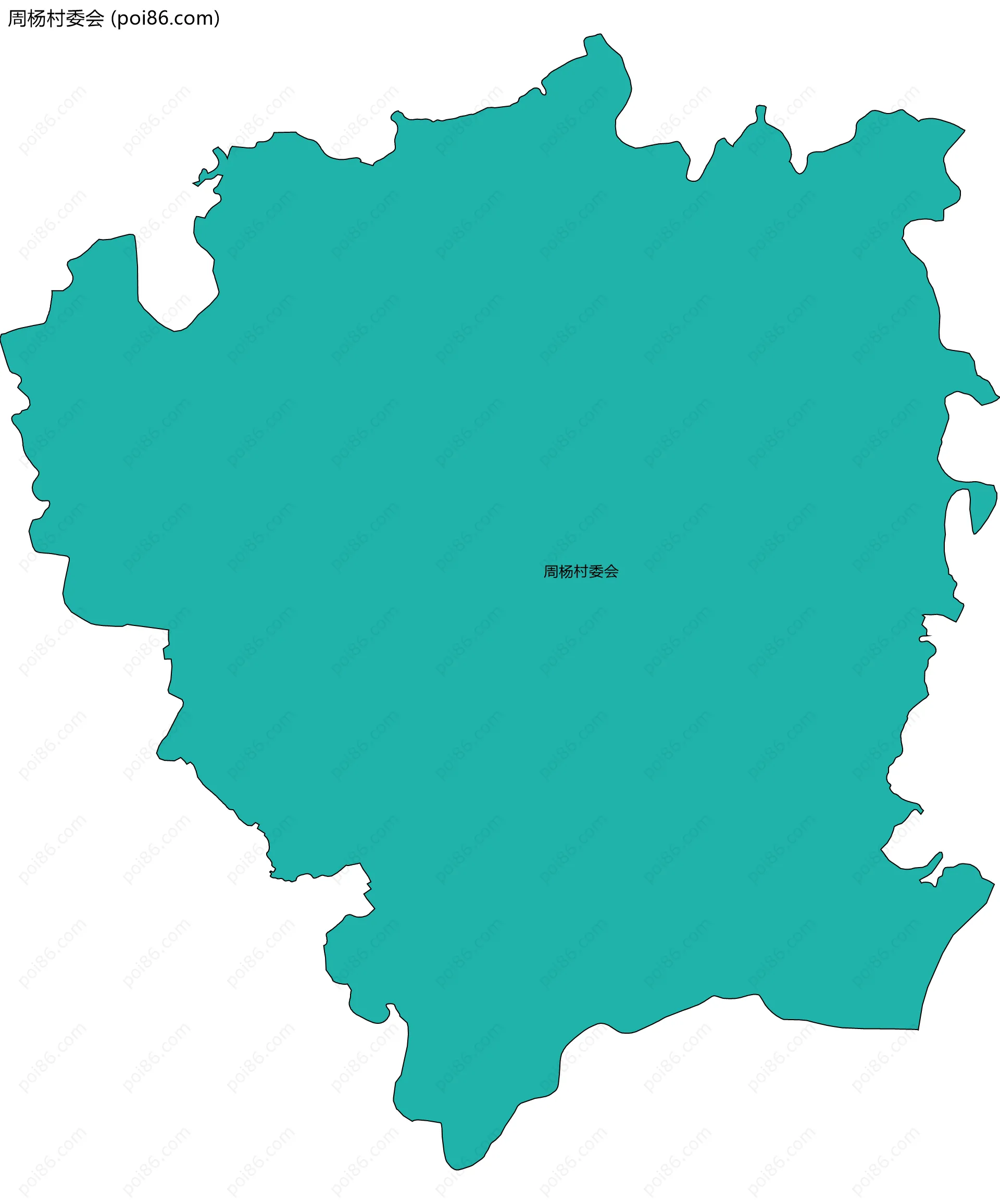 周杨村委会边界地图
