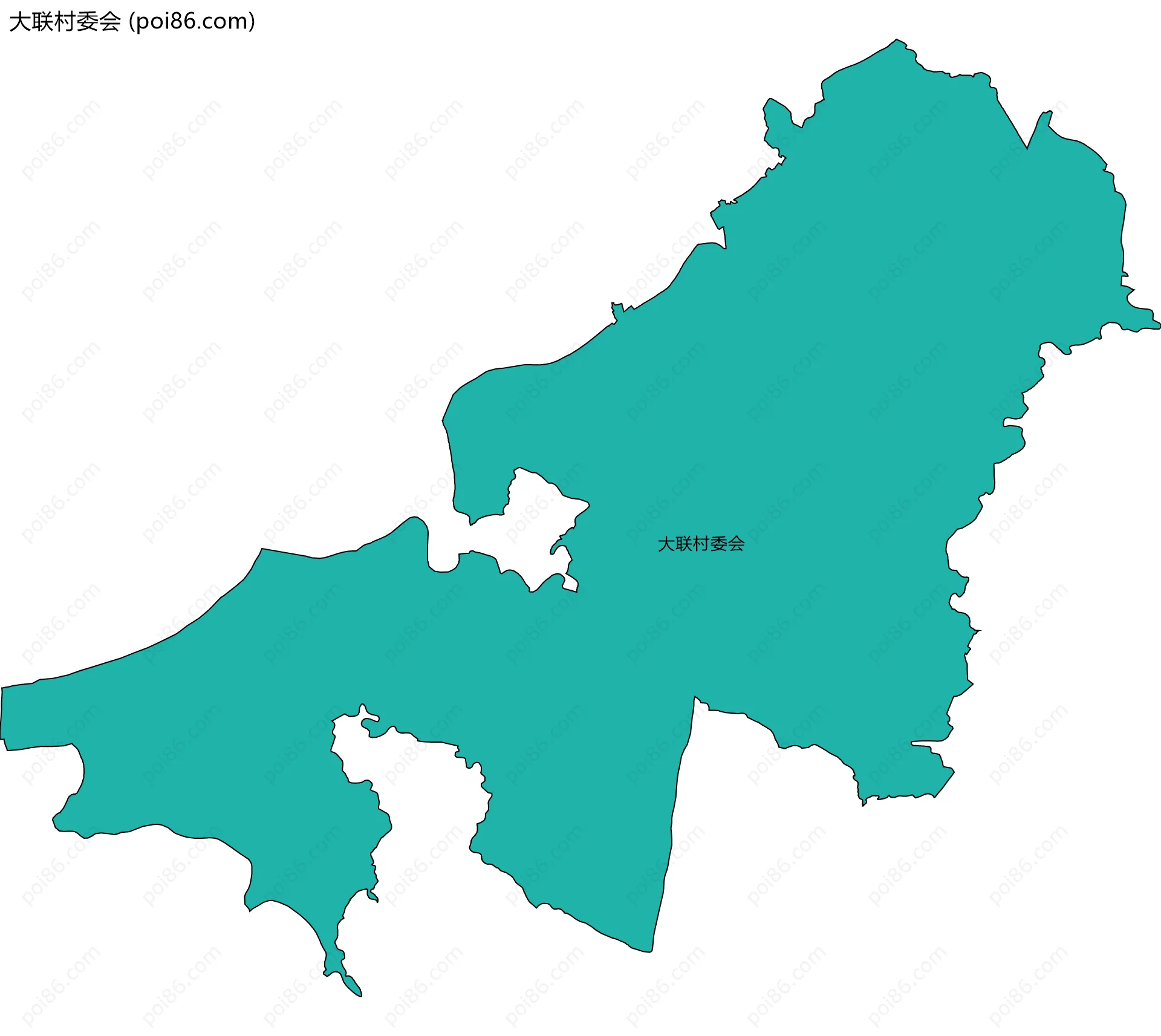 大联村委会边界地图