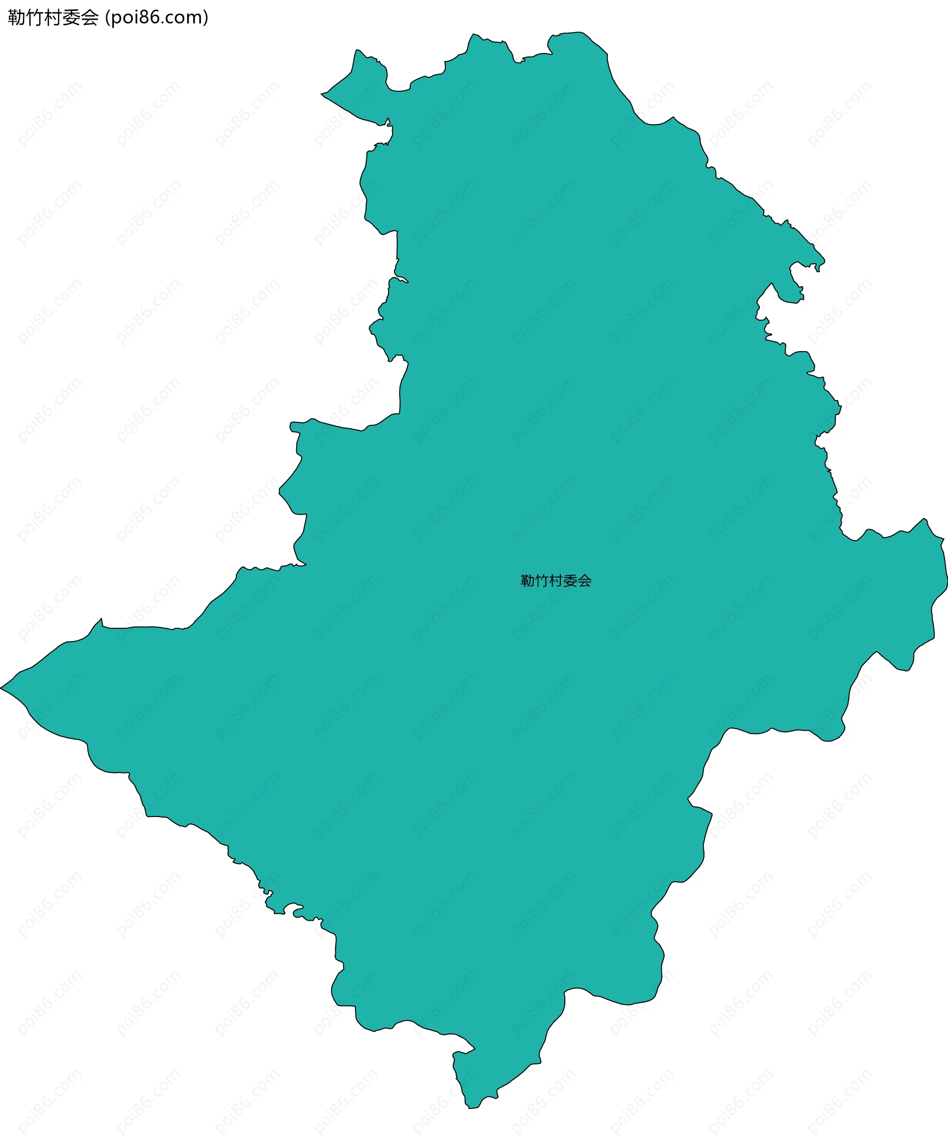 勒竹村委会边界地图