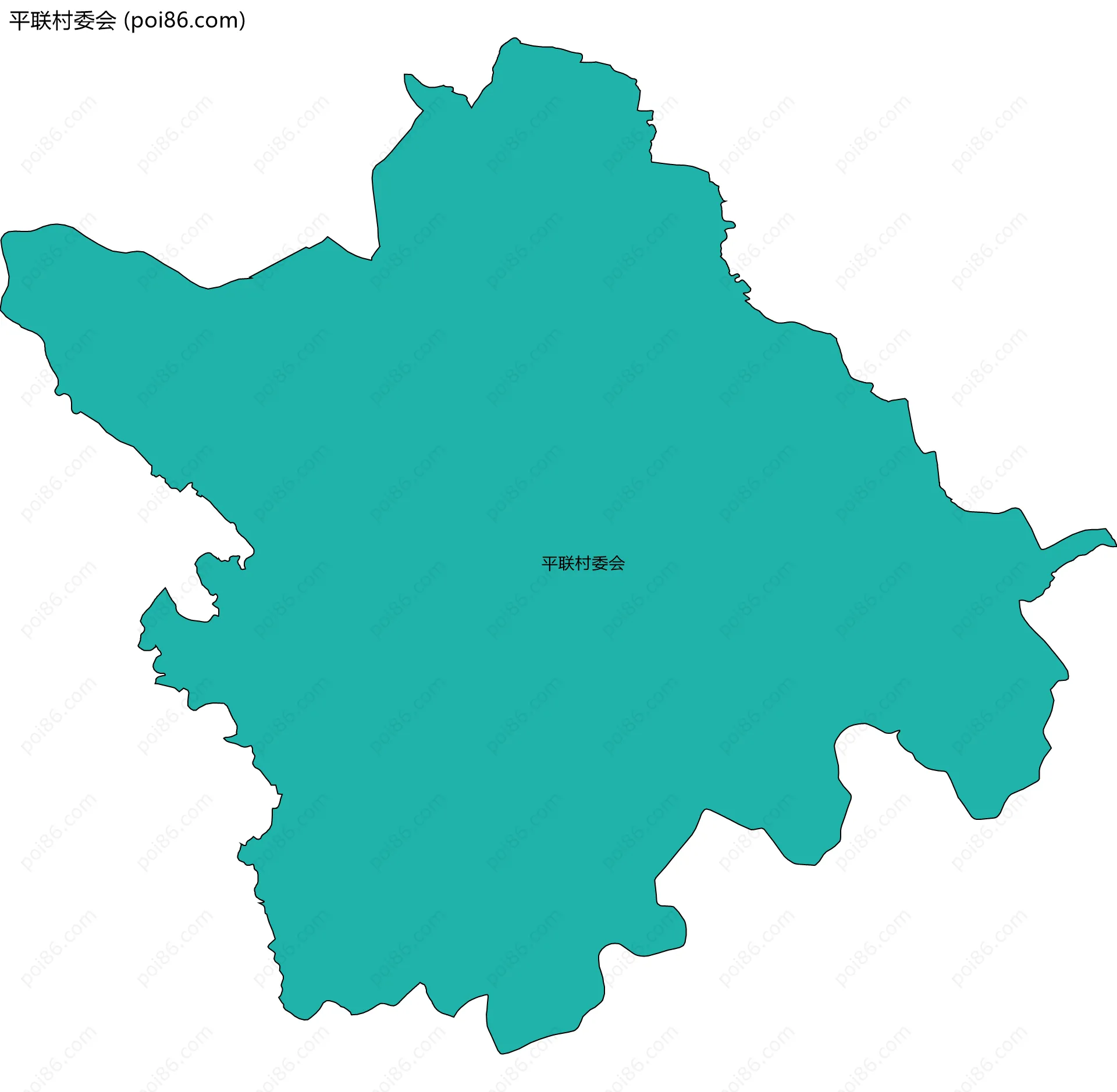 平联村委会边界地图