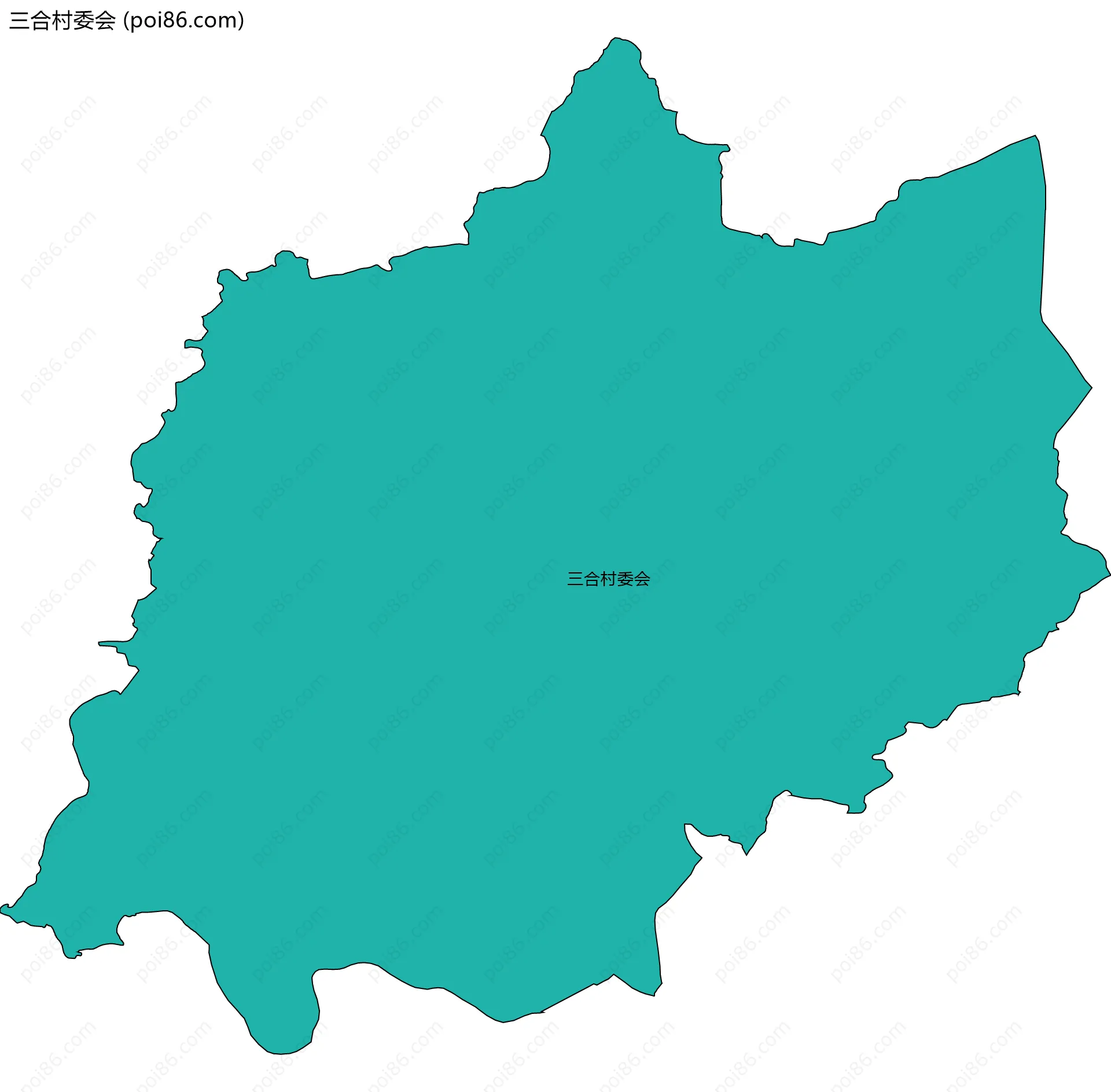 三合村委会边界地图