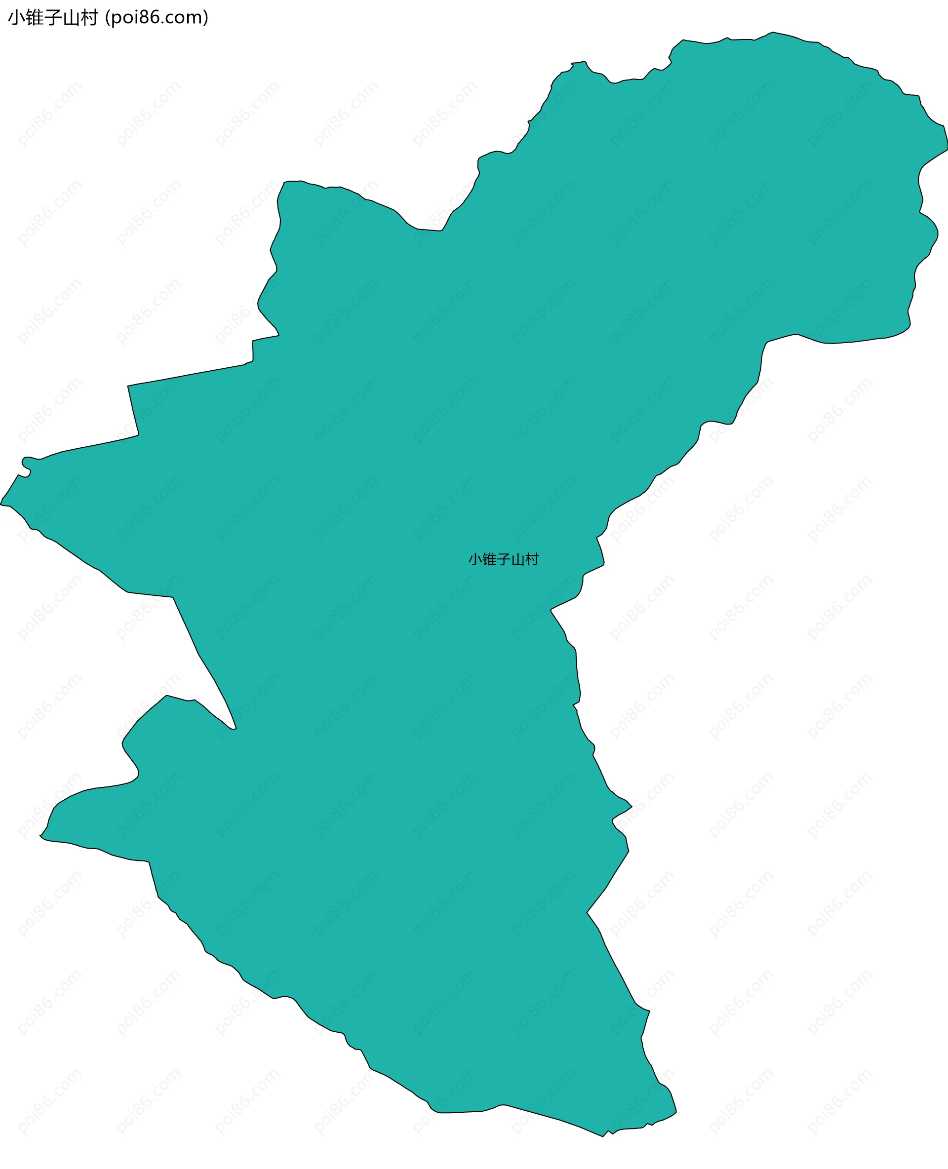 小锥子山村边界地图