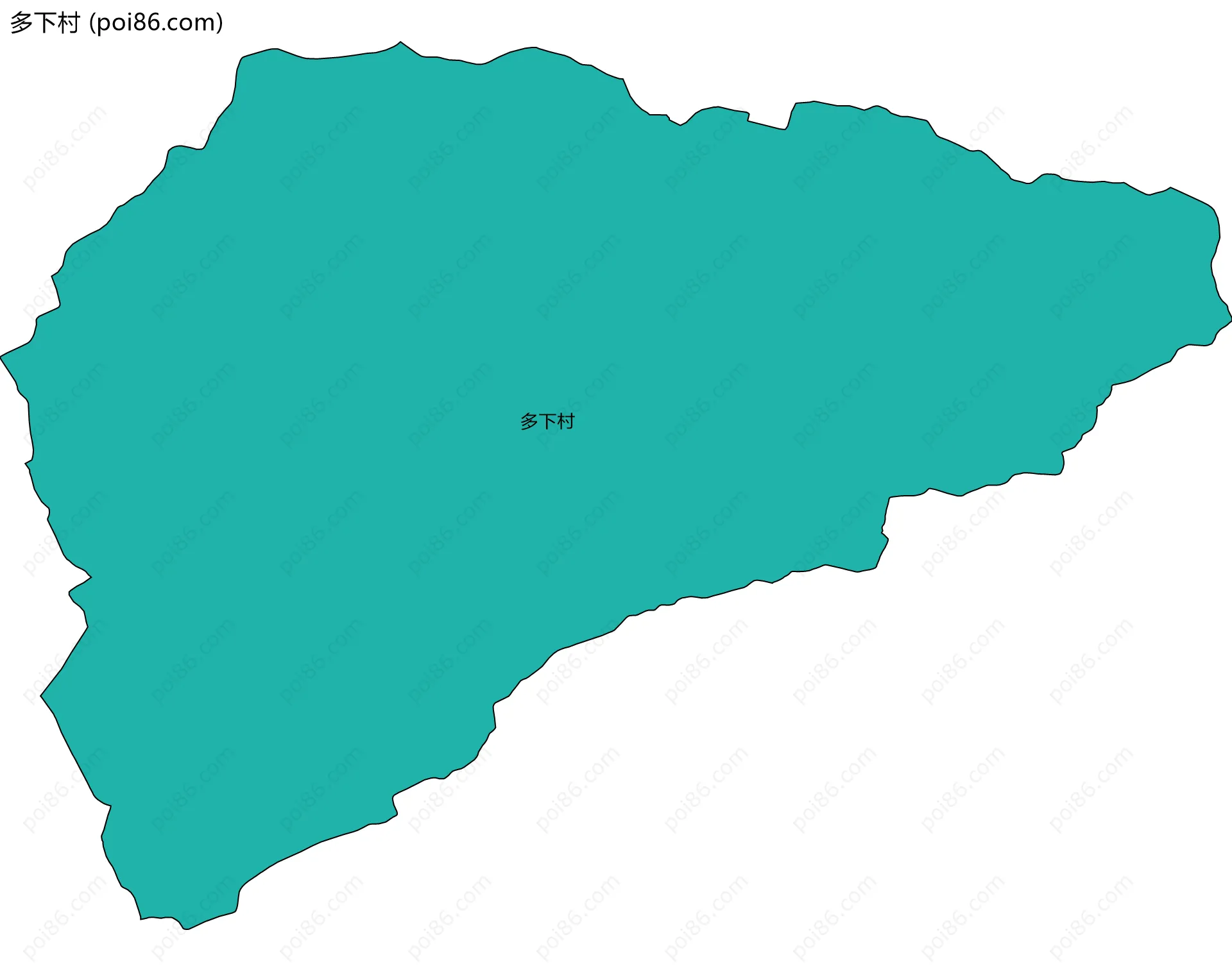 多下村边界地图