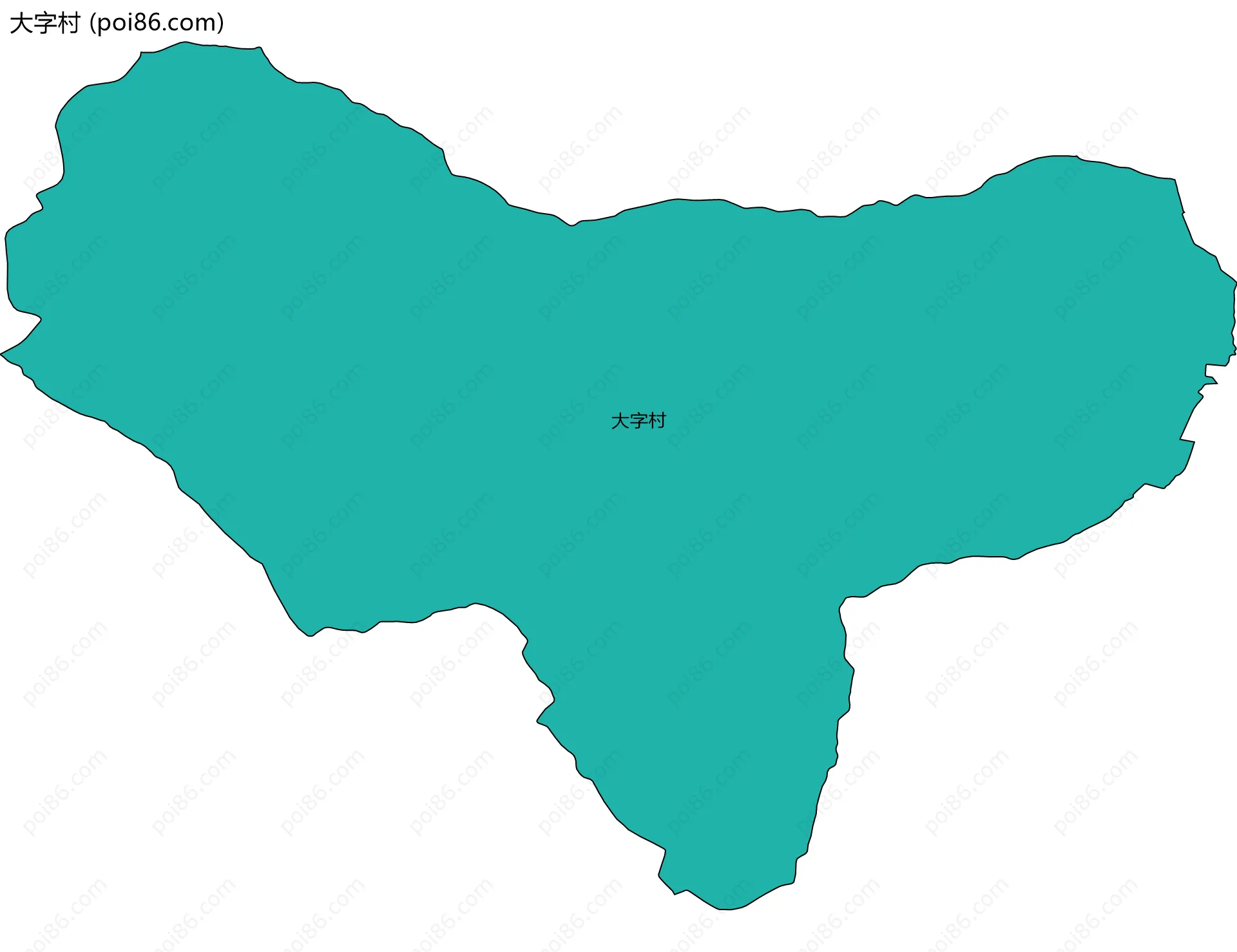 大字村边界地图