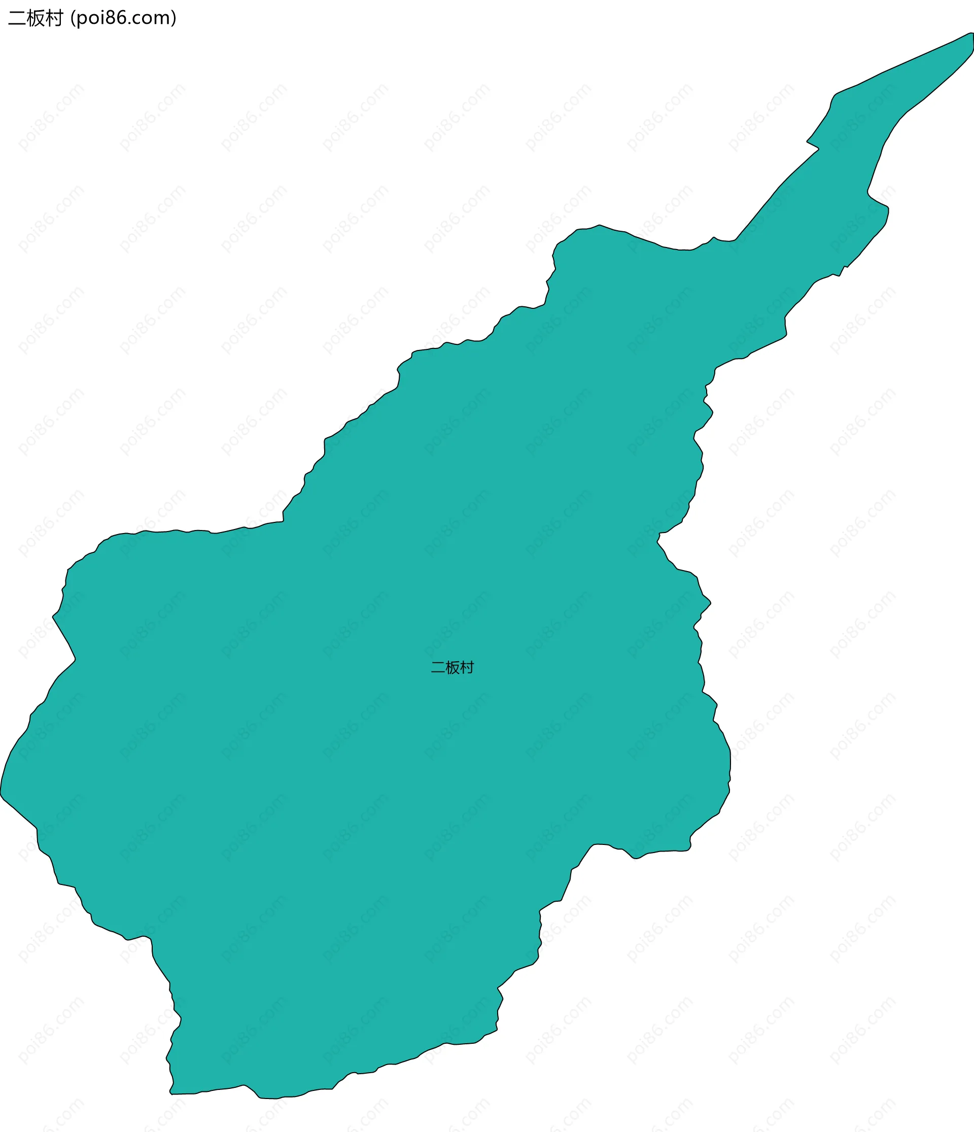 二板村边界地图