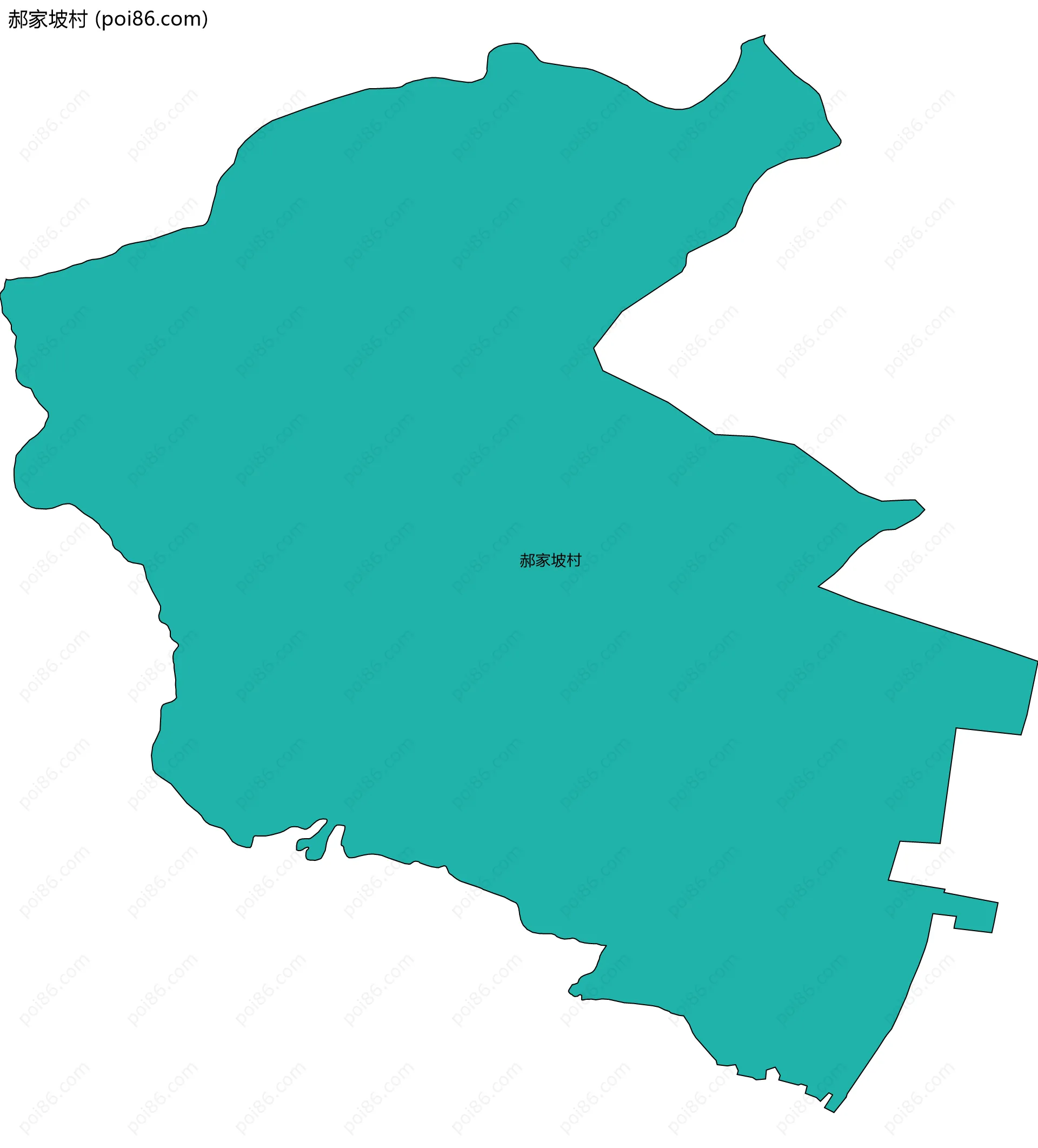 郝家坡村边界地图