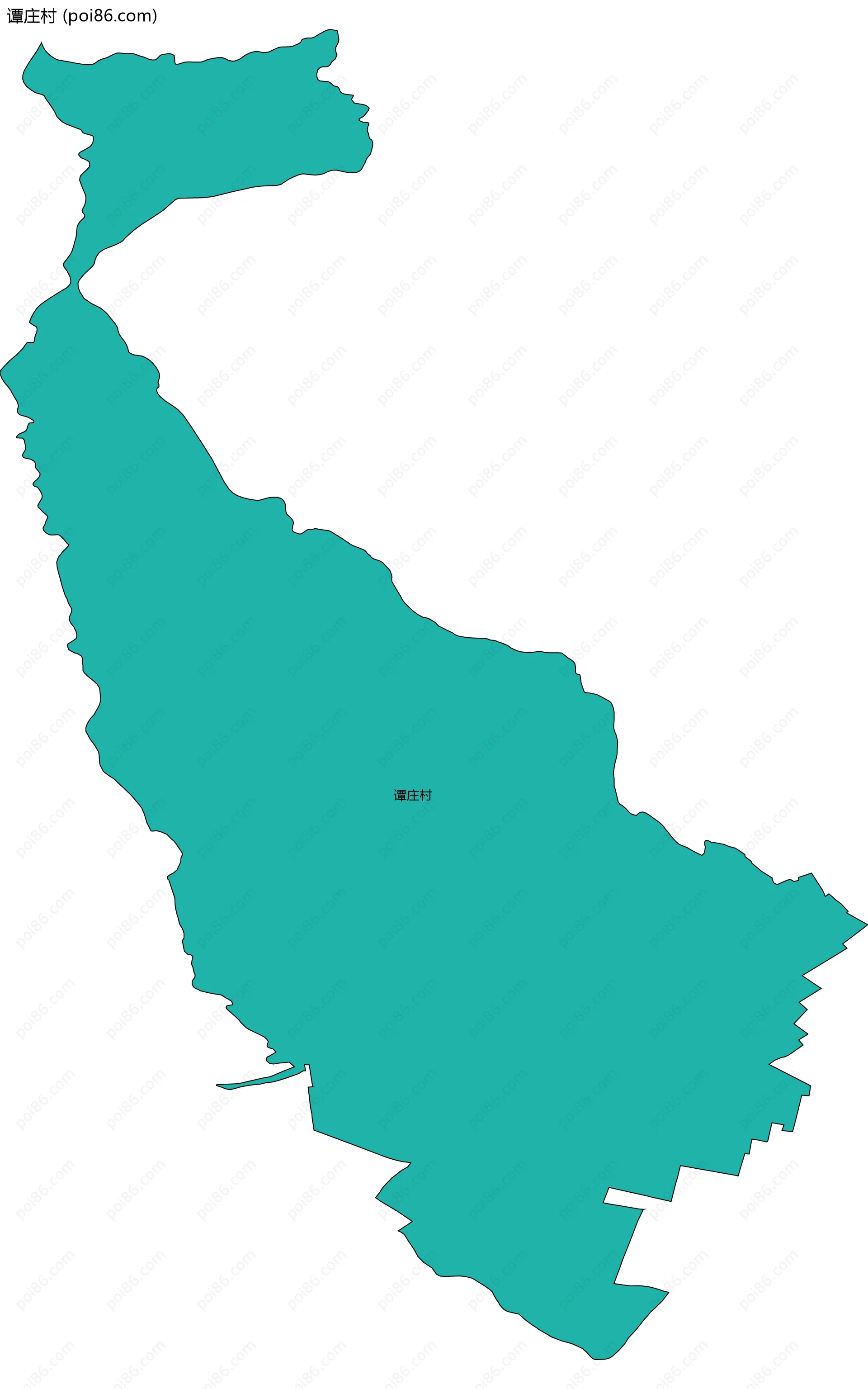 谭庄村边界地图