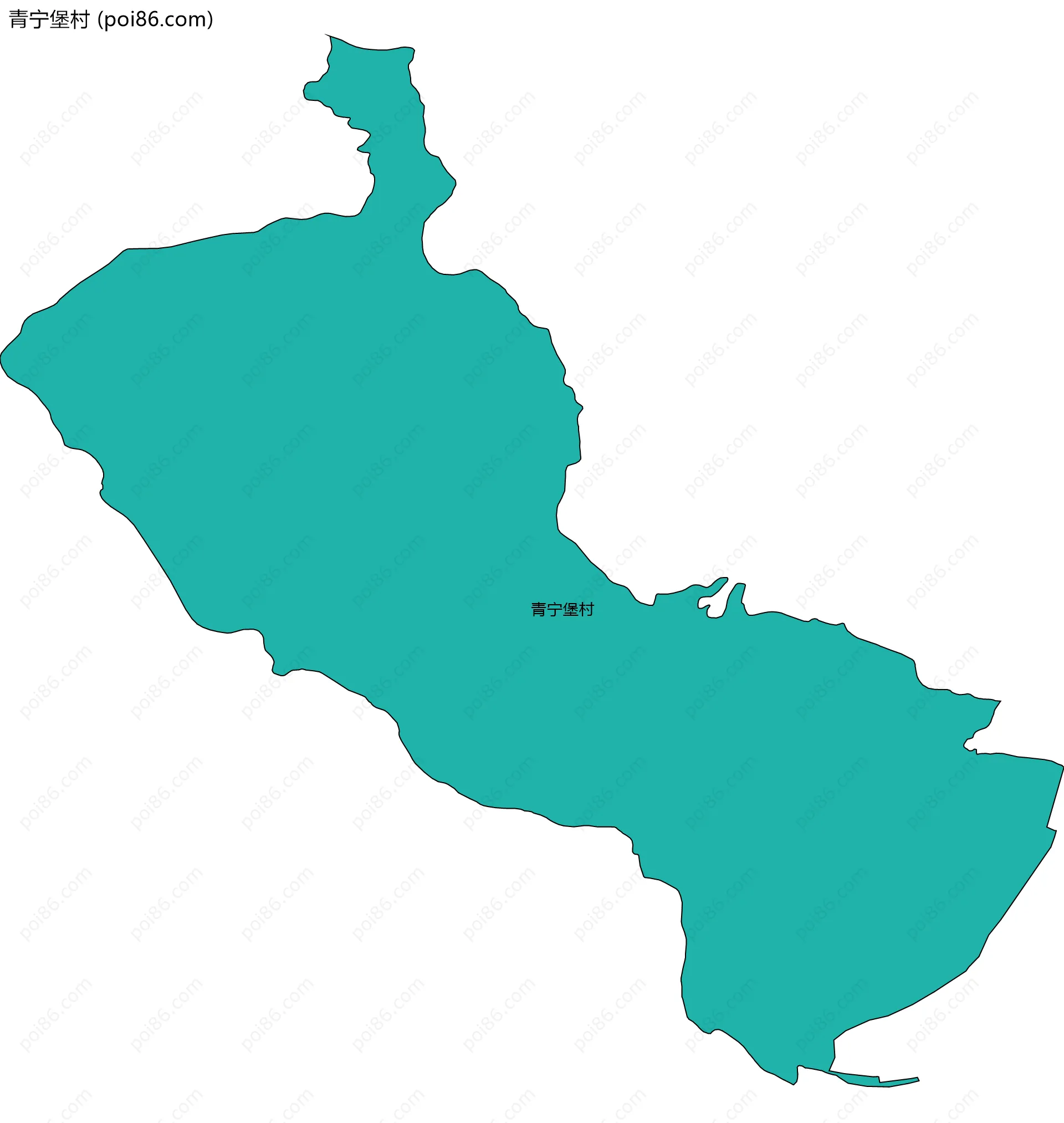 青宁堡村边界地图
