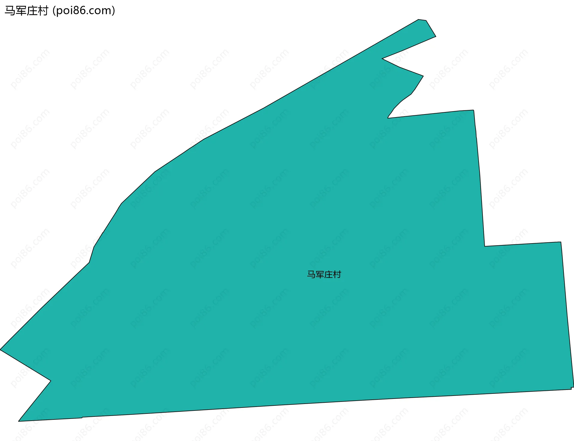马军庄村边界地图