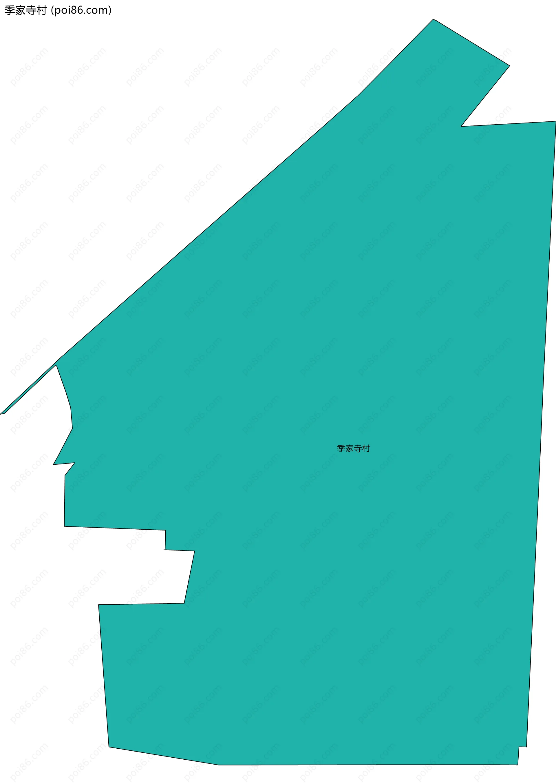 季家寺村边界地图