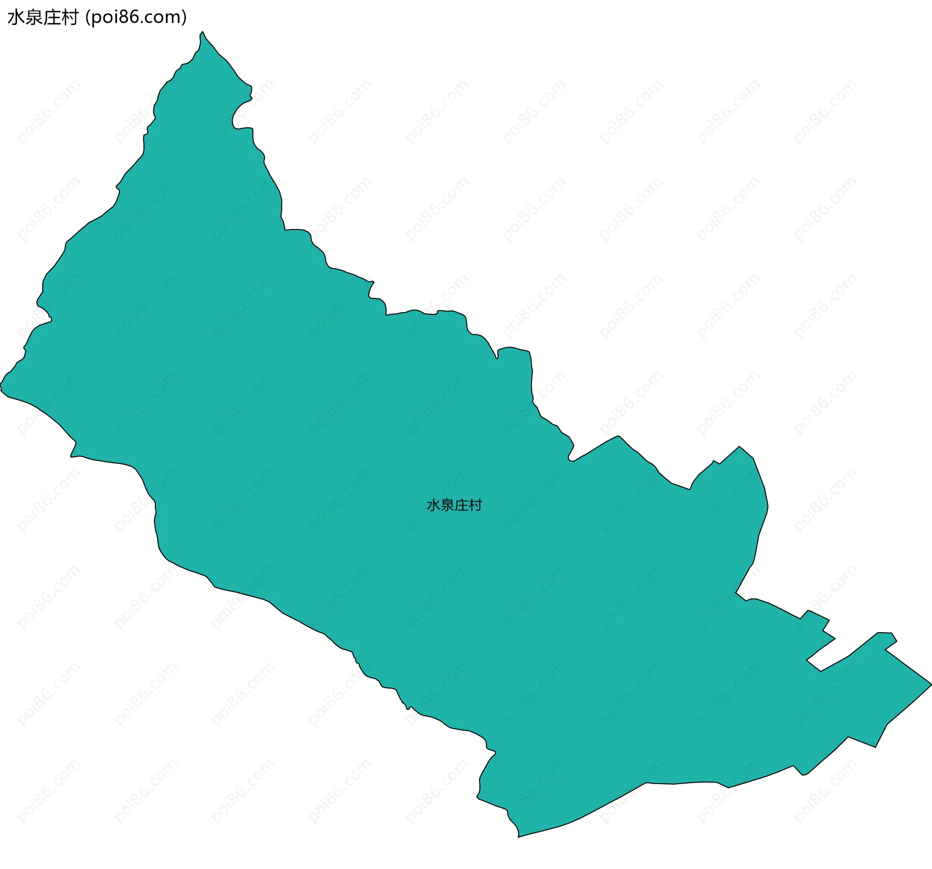 水泉庄村边界地图