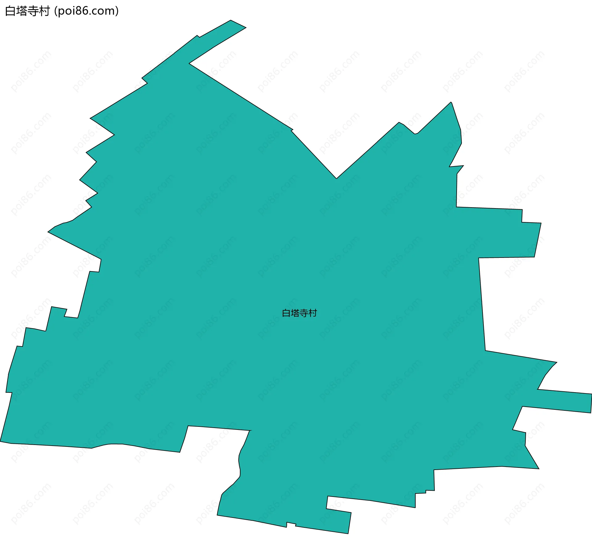 白塔寺村边界地图