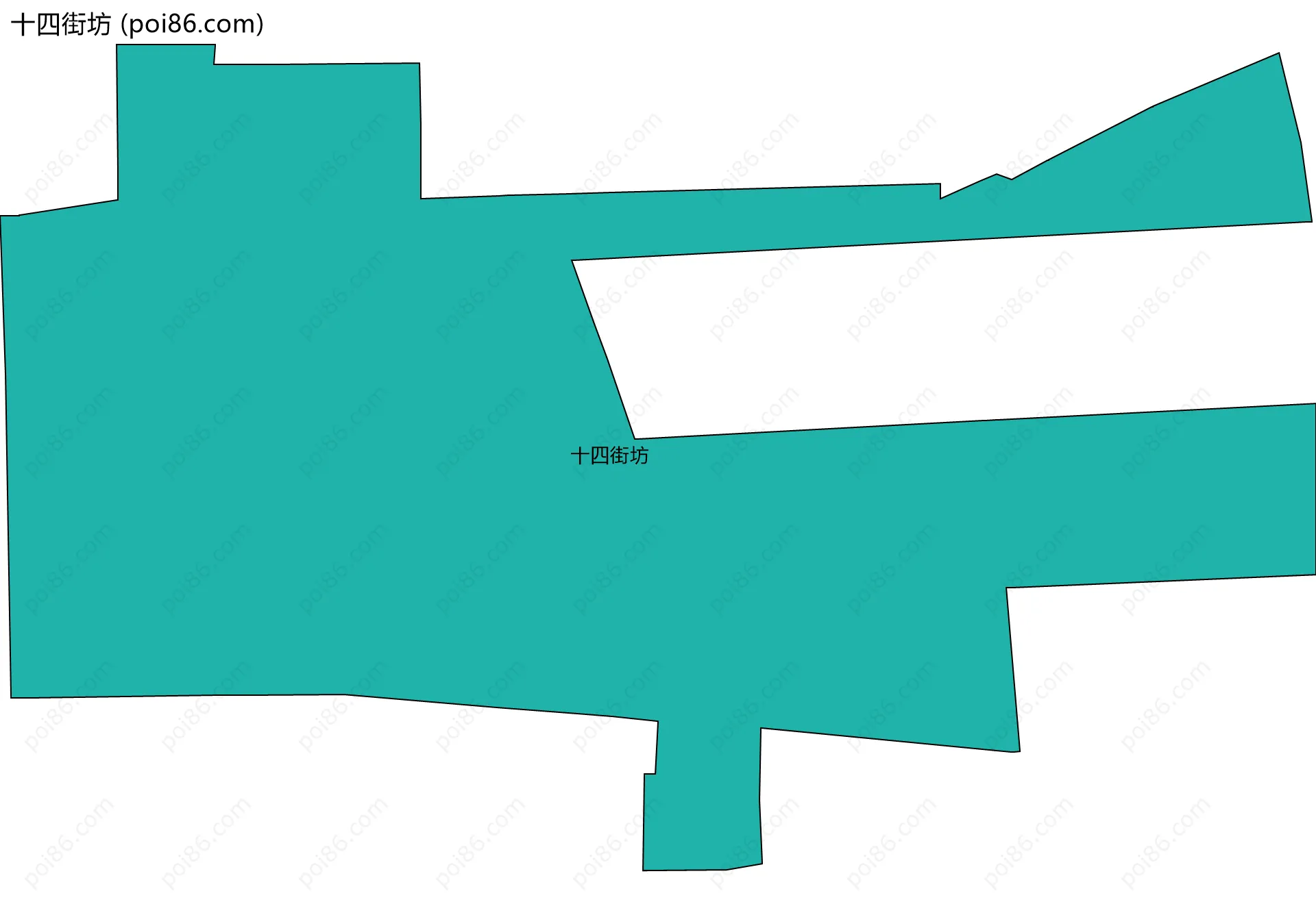 十四街坊边界地图