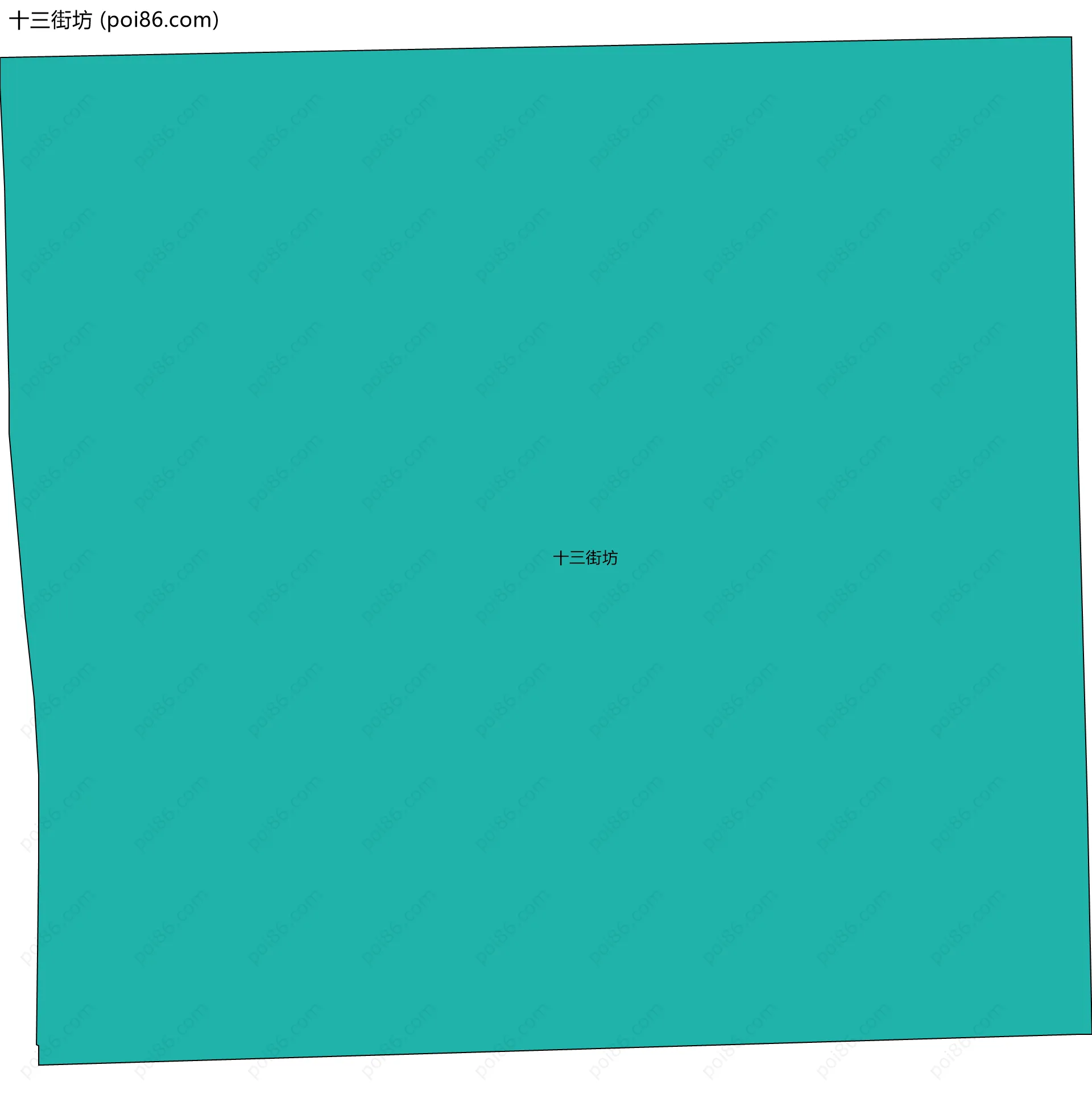 十三街坊边界地图